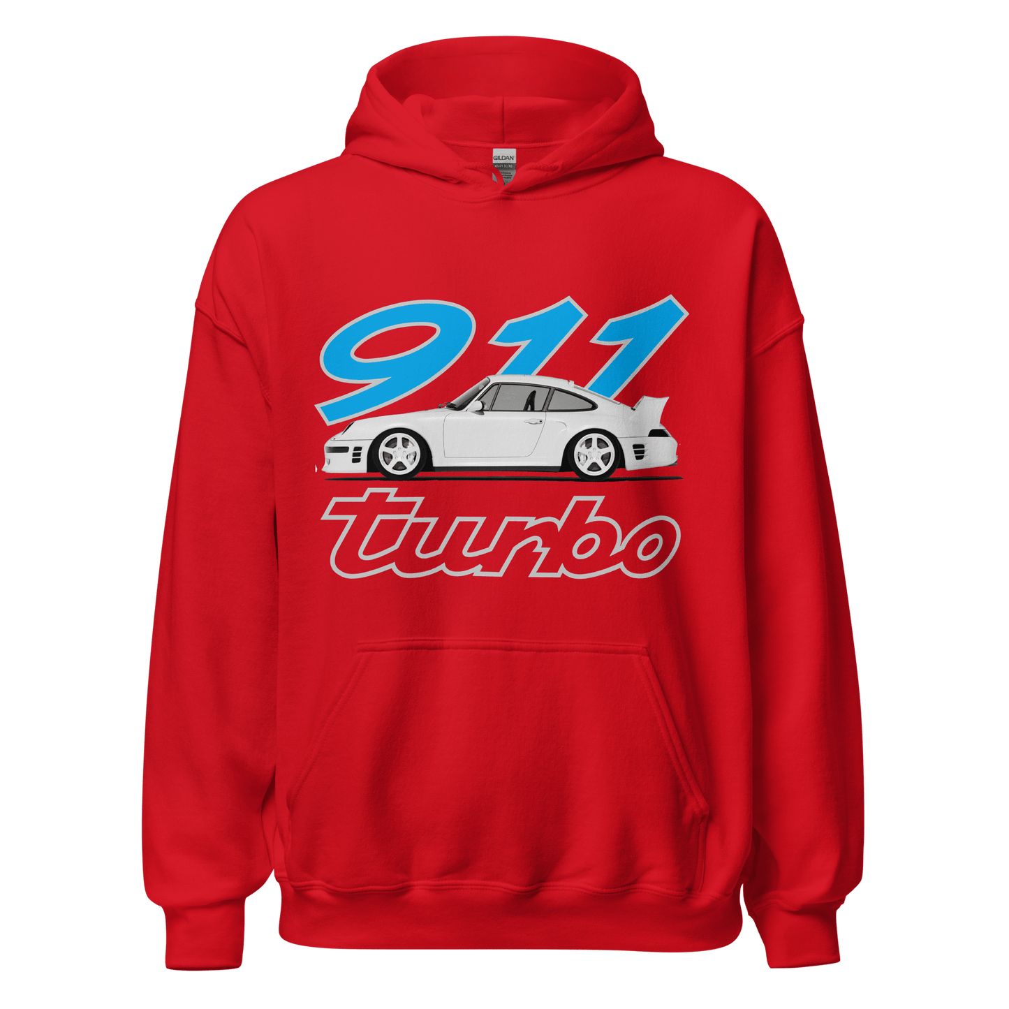 Porsche 911 Turbo Printed Hoodie - 9 Colours - S to 5XL - Mooving Merch