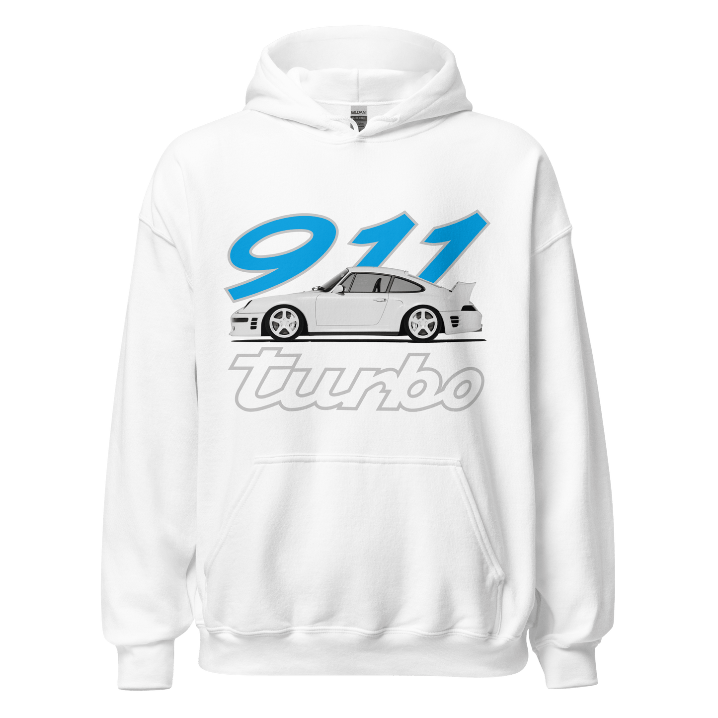 Porsche 911 Turbo Printed Hoodie - 9 Colours - S to 5XL - Mooving Merch