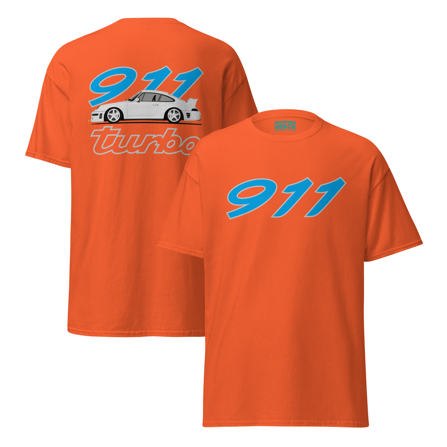 Porsche 911 Turbo Printed T-Shirt - 9 Colours - S to 5XL - Mooving Merch