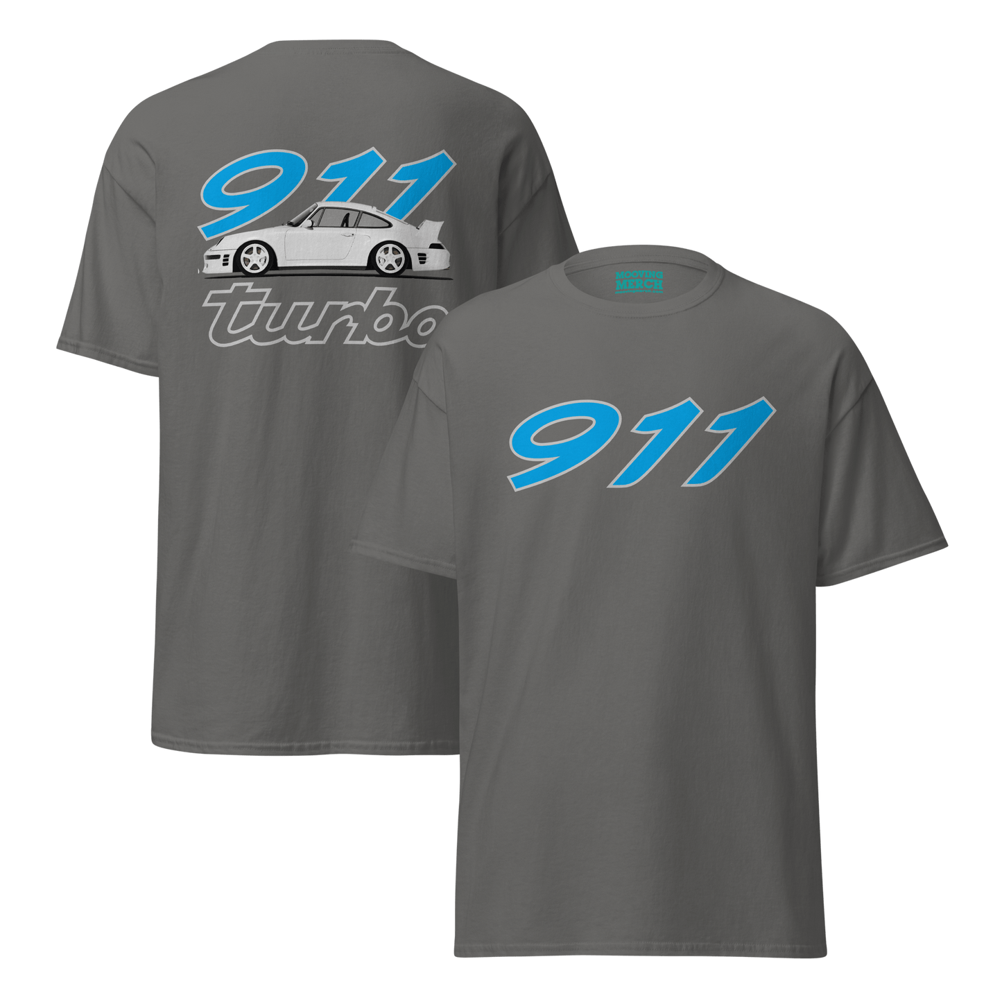 Porsche 911 Turbo Printed T-Shirt - 9 Colours - S to 5XL - Mooving Merch