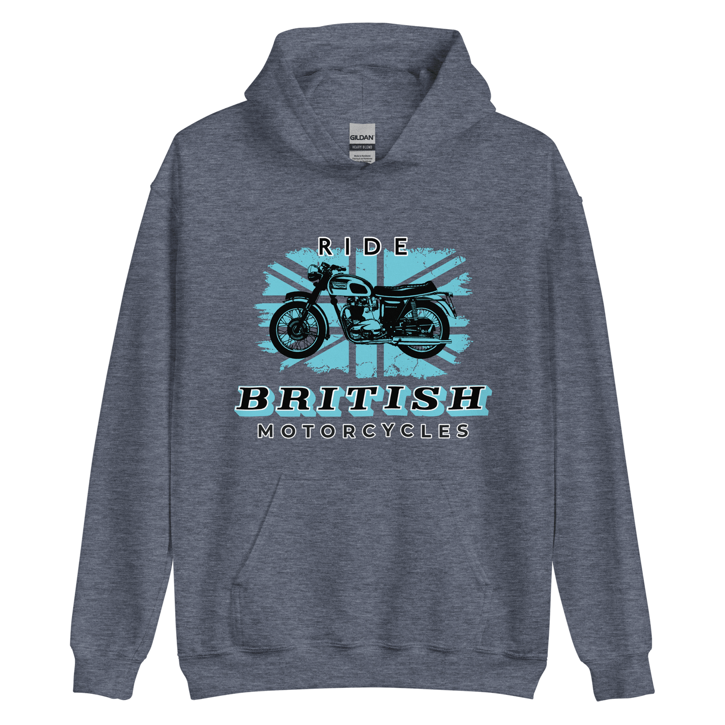 Ride British Motorcycles Vintage Retro T - Hoodie - 9 Colours - S to 5XL - Mooving Merch