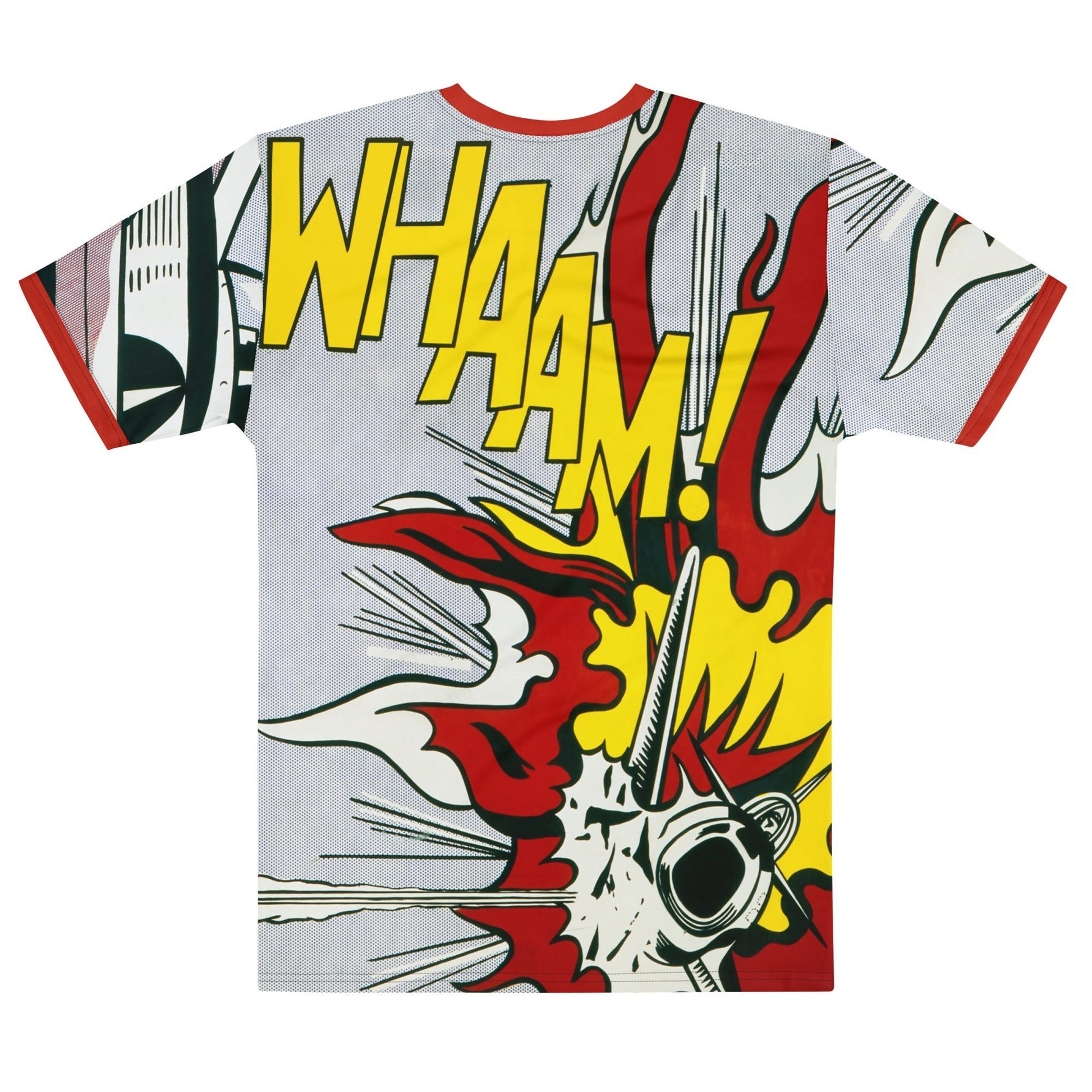 Roy Lichtenstein Whaam! Pop Art All - Over - Print COTTON T-Shirt - Men's - Mooving Merch