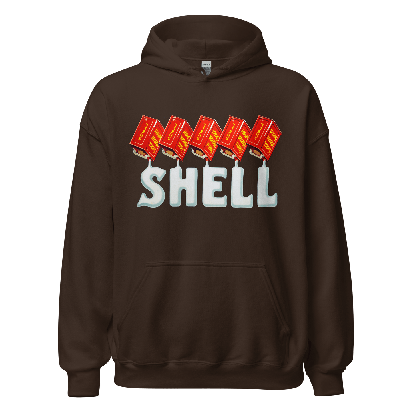 Shell Oils Retro Vintage Hoodie - 12 Colours! - Unisex S to 5XL - Mooving Merch