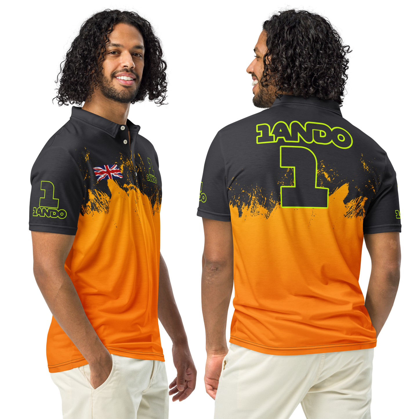 Lando Norris #1 McLaren F1 Racing Team Polo Shirt - Men's