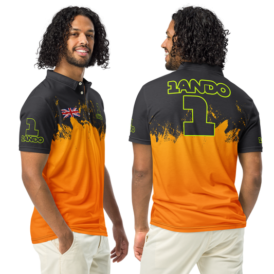 Lando Norris #1 McLaren F1 Racing Team Polo Shirt - Men's