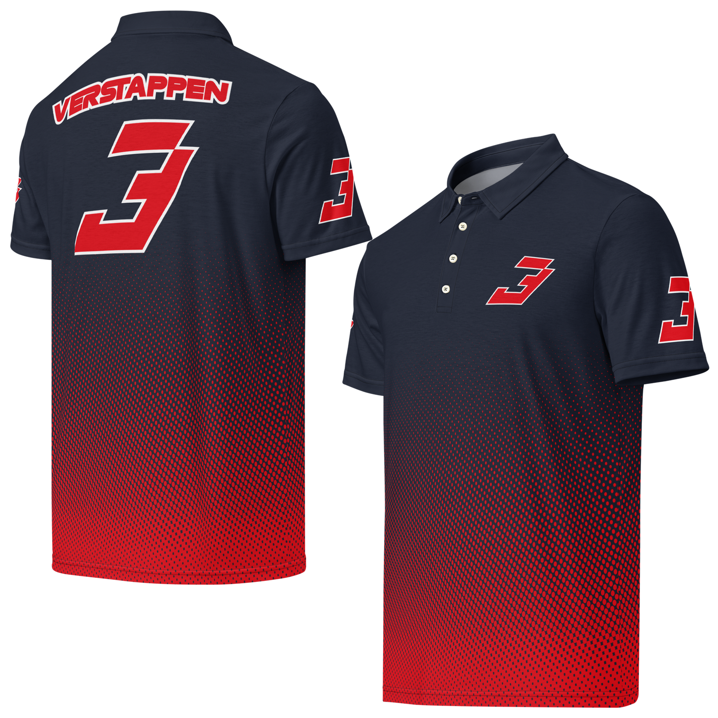 Polo ajustado Max Verstappen #3 Red Bull F1 para hombre