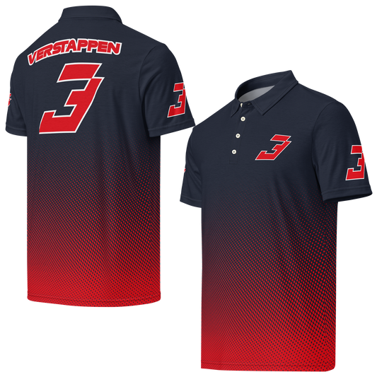 Polo ajustado Max Verstappen #3 Red Bull F1 para hombre