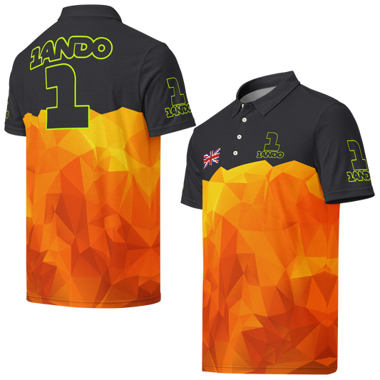 Polo ajustado Lando Norris #1 del equipo McLaren F1 para hombre