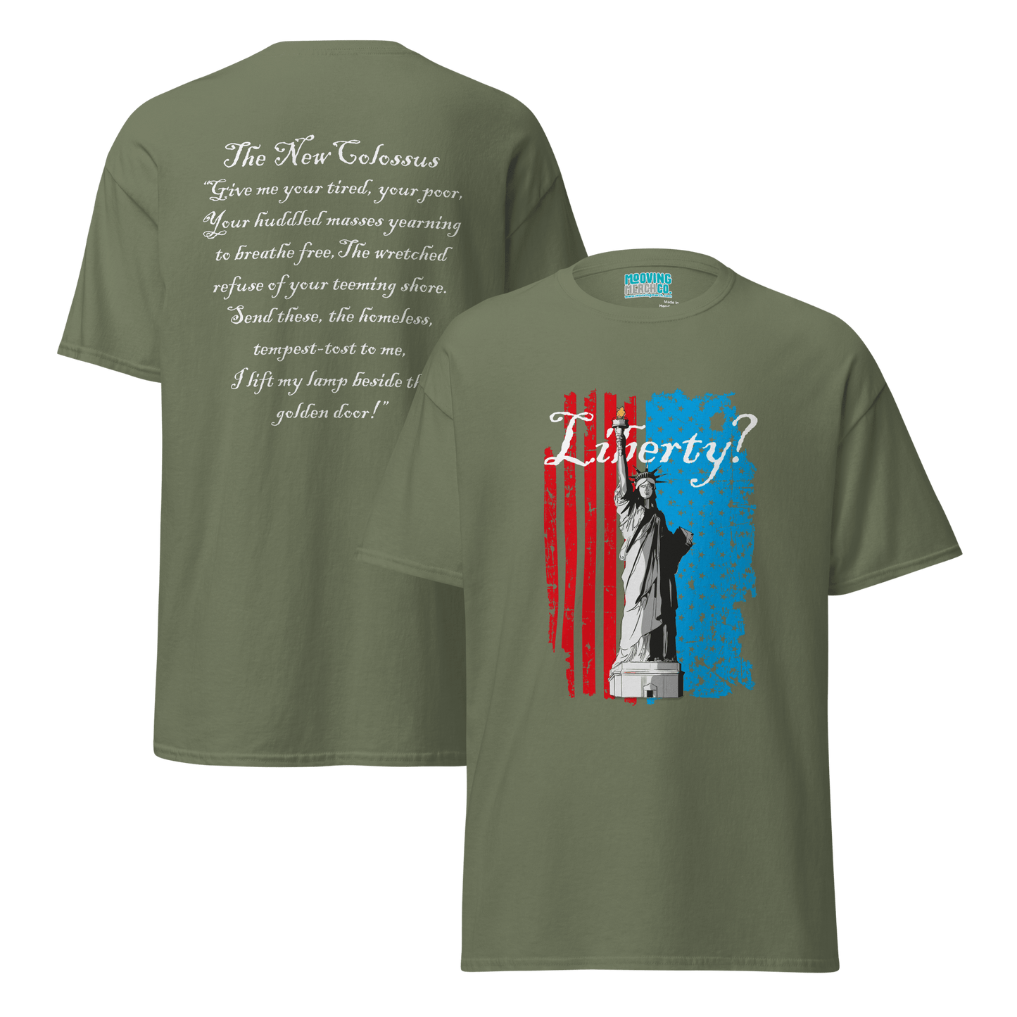Statue of Liberty / The New Colossus T-Shirt - Unisex - Mooving Merch