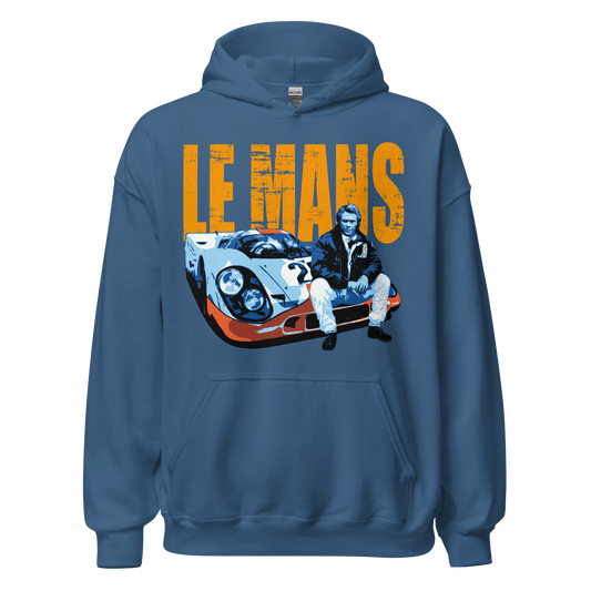 Steve McQueen Le Mans Gulf Porsche Hoodie - 8 Cols - Unisex S to 5XL - Mooving Merch