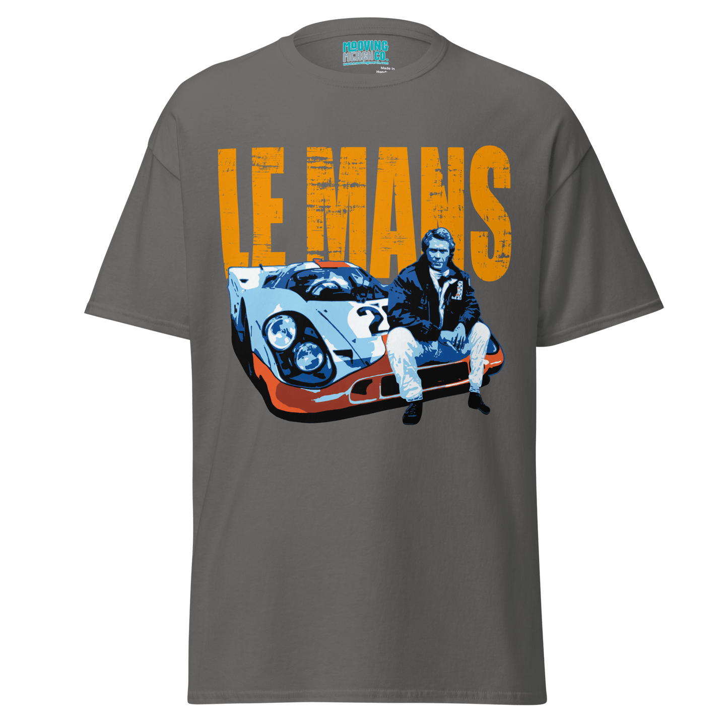 Steve McQueen Le Mans Gulf Porsche T-Shirt - 10 Cols - Unisex S to 5XL - Mooving Merch