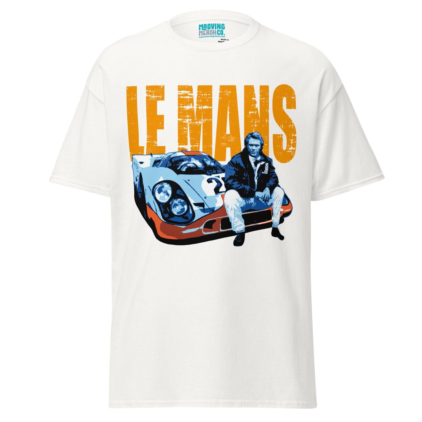 Steve McQueen Le Mans Gulf Porsche T-Shirt - 10 Cols - Unisex S to 5XL - Mooving Merch