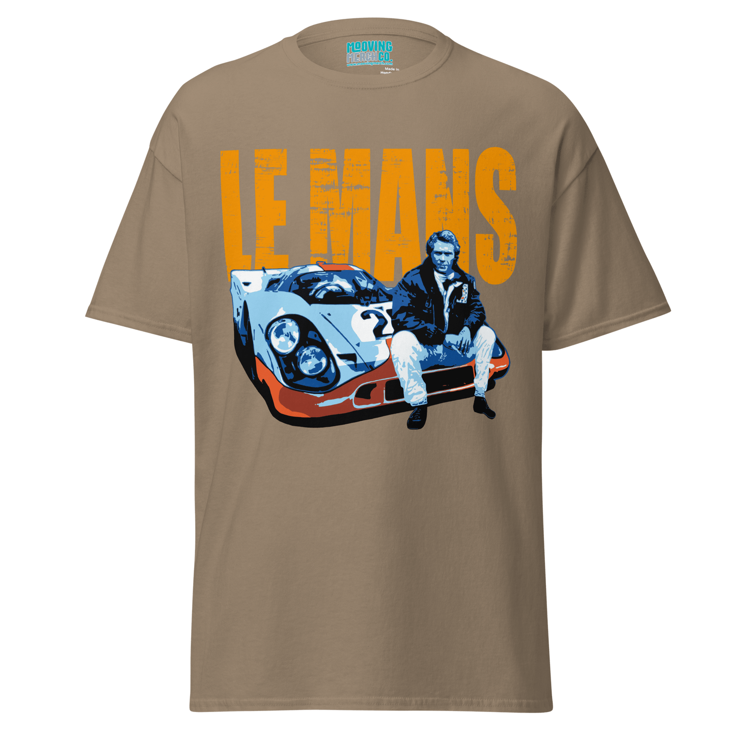Steve McQueen Le Mans Gulf Porsche T-Shirt - 10 Cols - Unisex S to 5XL - Mooving Merch