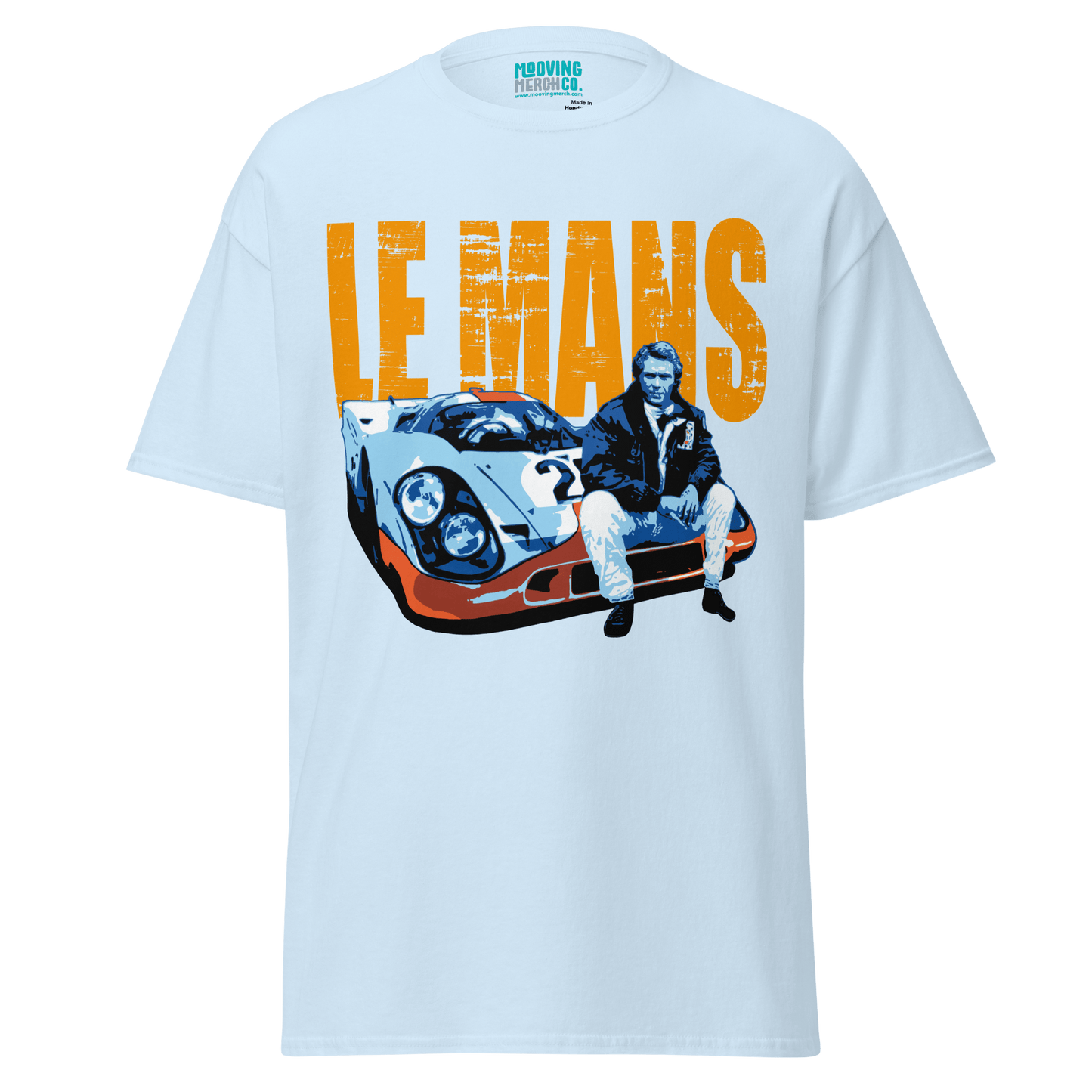 Steve McQueen Le Mans Gulf Porsche T-Shirt - 10 Cols - Unisex S to 5XL - Mooving Merch
