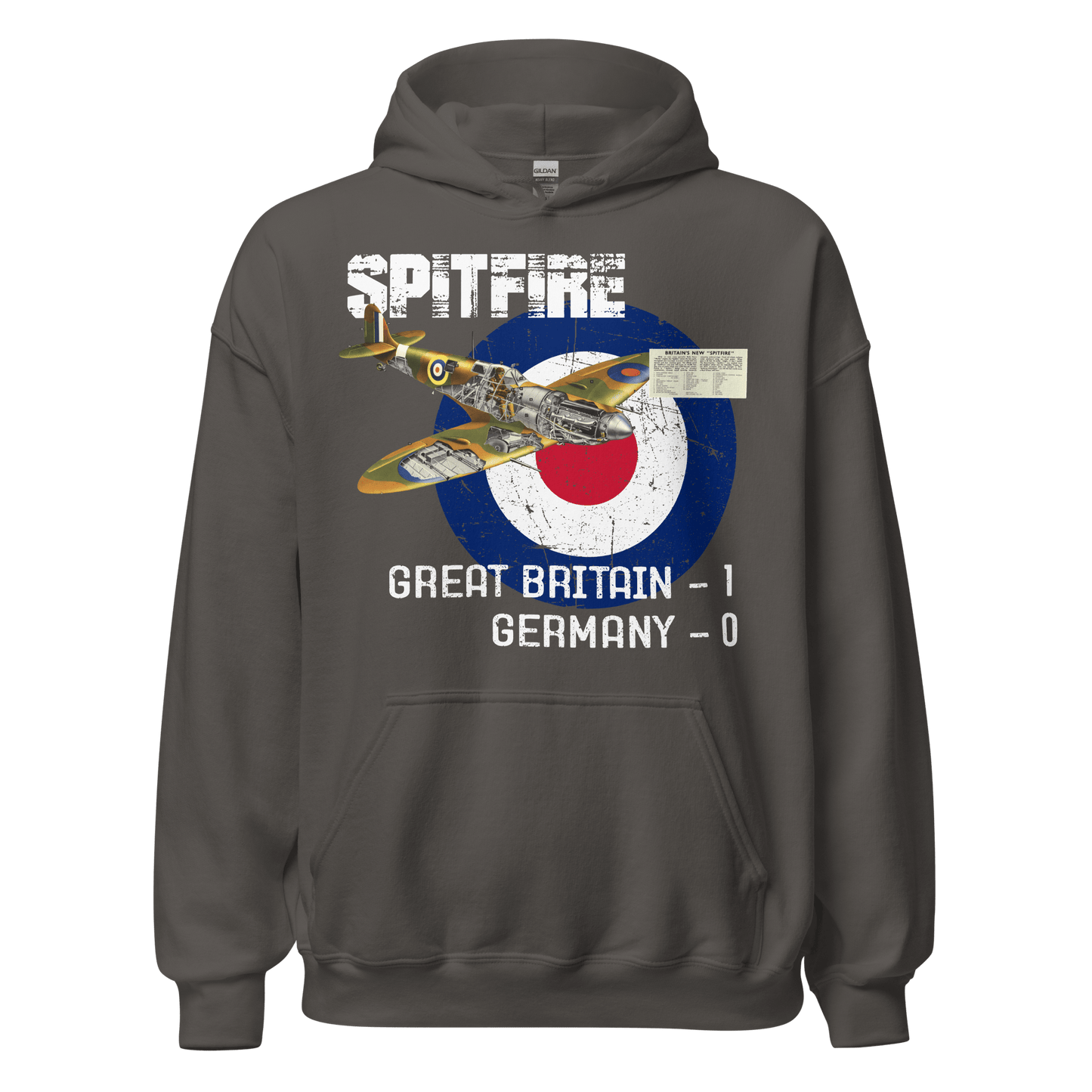 Supermarine Spitfire Diagram Hoodie - 10 Colours! - S to 5XL - Mooving Merch