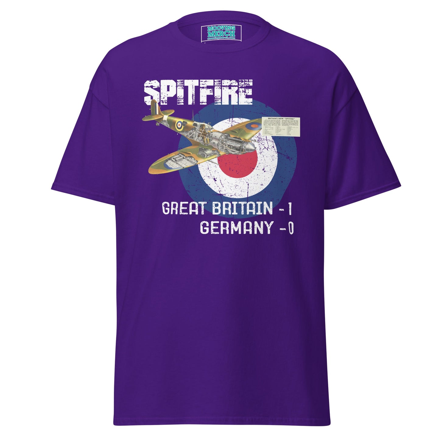 Supermarine Spitfire Diagram T-Shirt - 9 Colours - S to 5XL - Mooving Merch