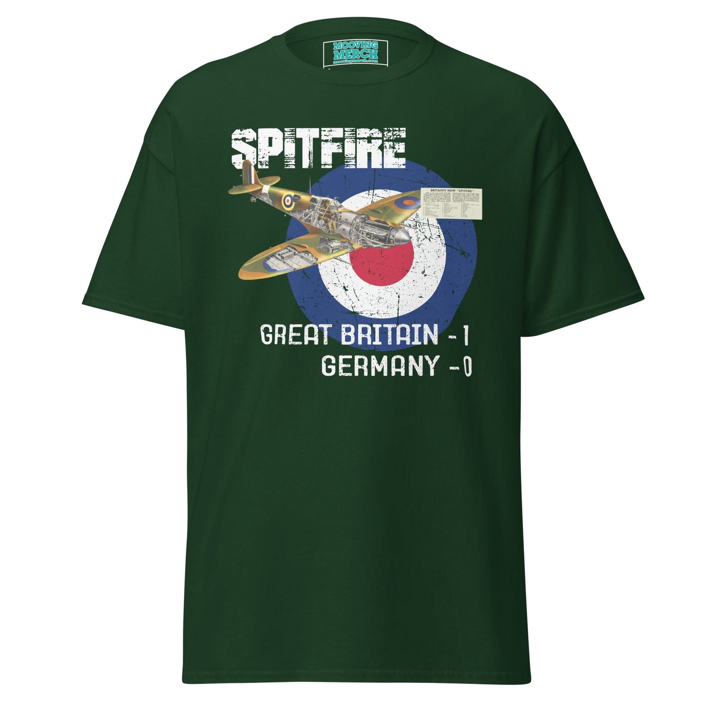 Supermarine Spitfire Diagram T-Shirt - 9 Colours - S to 5XL - Mooving Merch