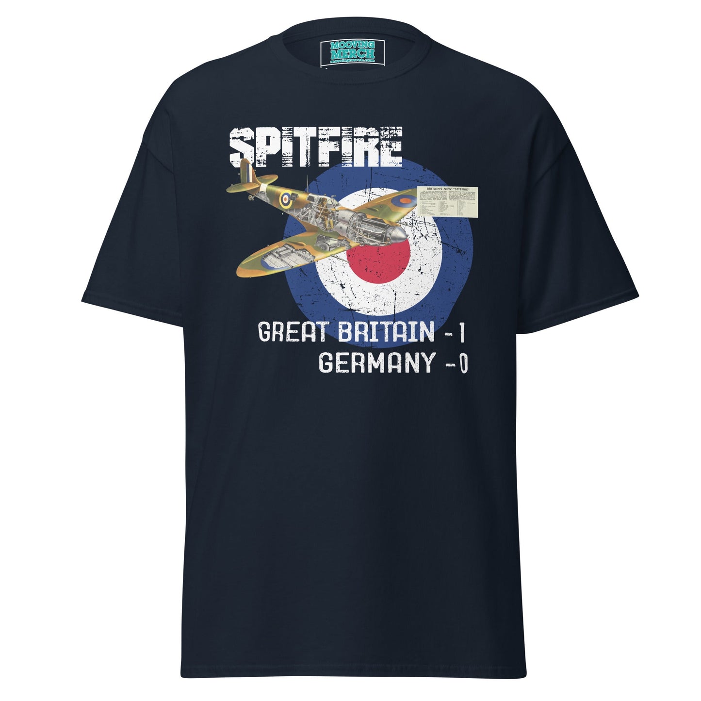 Supermarine Spitfire Diagram T-Shirt - 9 Colours - S to 5XL - Mooving Merch