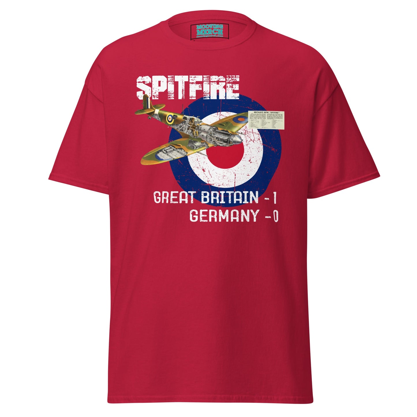 Supermarine Spitfire Diagram T-Shirt - 9 Colours - S to 5XL - Mooving Merch