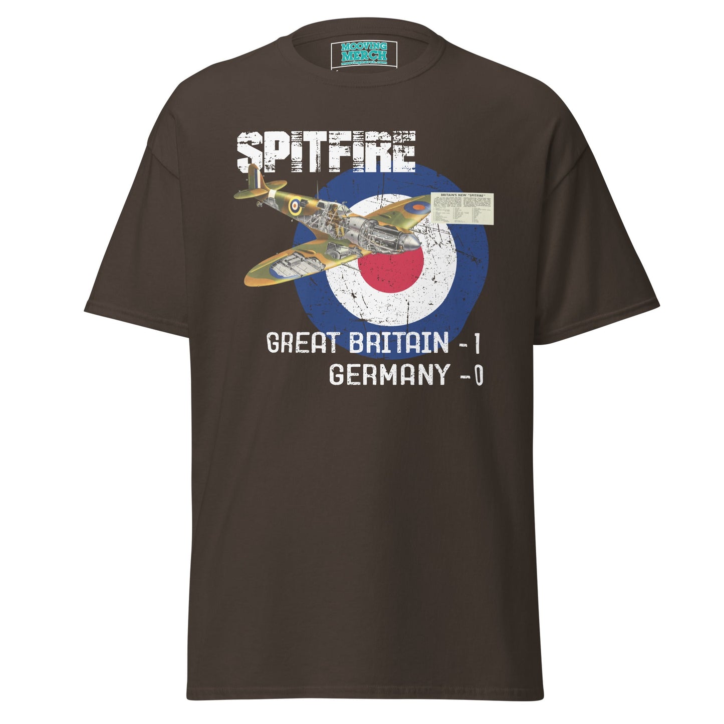 Supermarine Spitfire Diagram T-Shirt - 9 Colours - S to 5XL - Mooving Merch