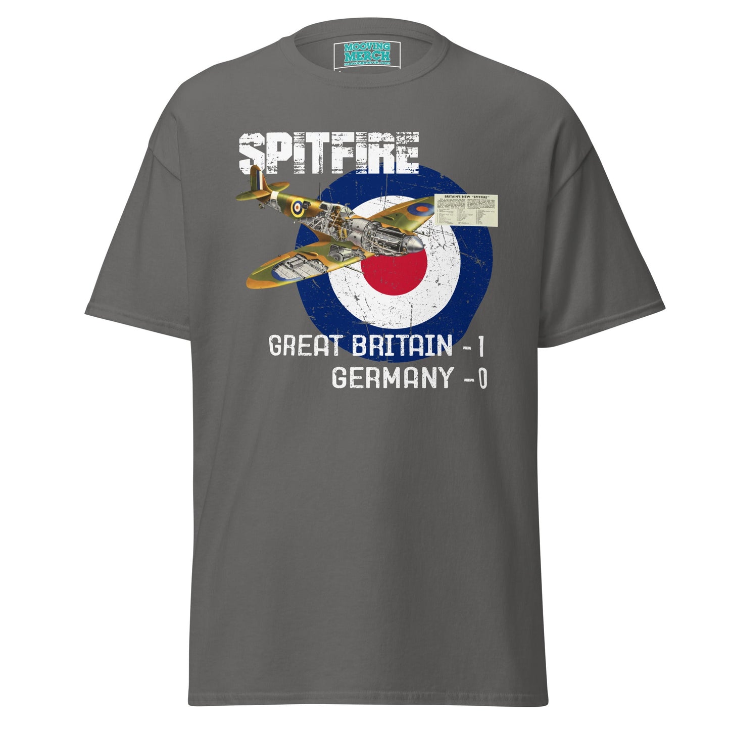 Supermarine Spitfire Diagram T-Shirt - 9 Colours - S to 5XL - Mooving Merch