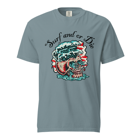'Surf and or Die' Slogan Surf / Surfing T-Shirt - Unisex - 12 Colors - Mooving Merch