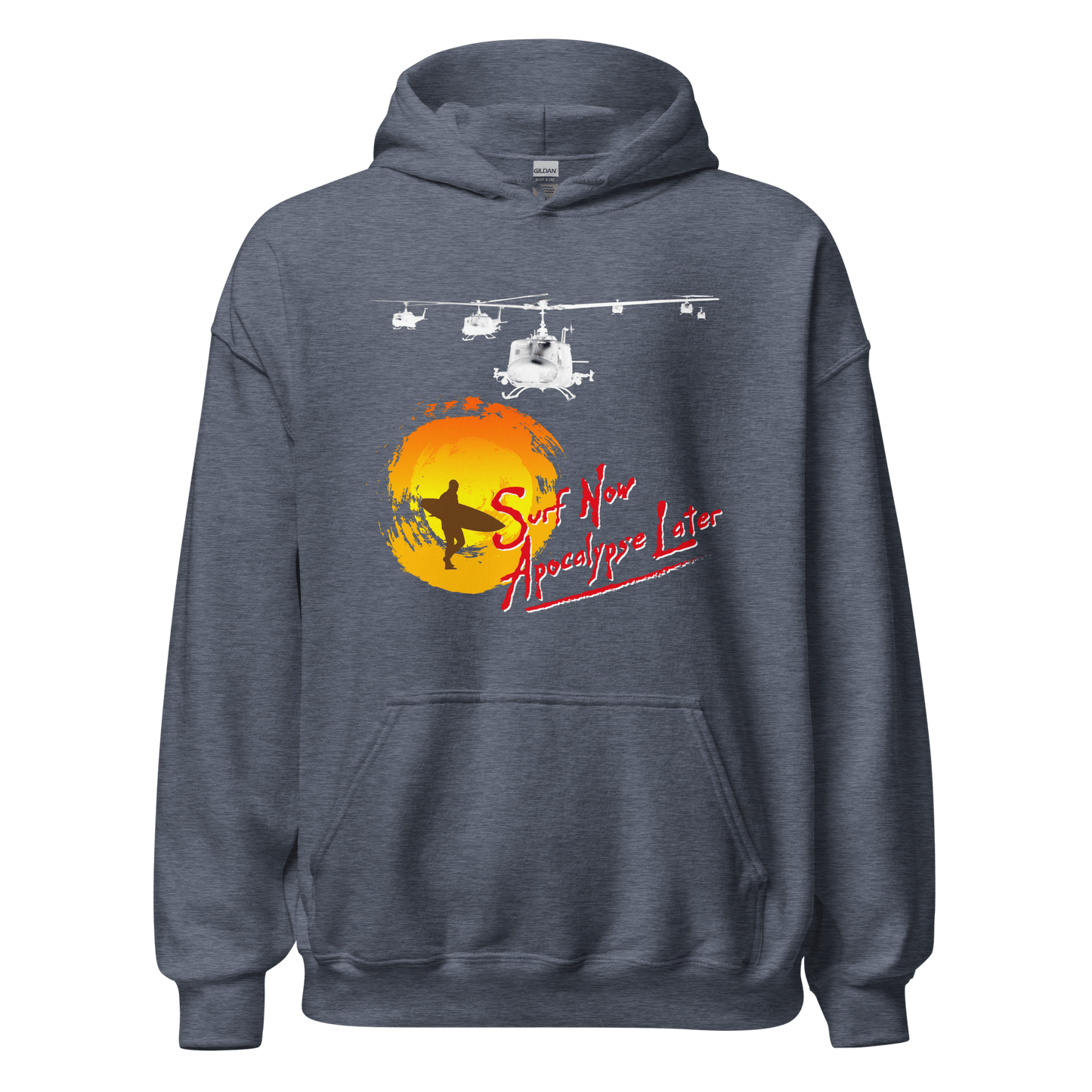 Surf Now Apocalypse Later Surfing Hoodie - 8 Colours - Unisex - Mooving Merch