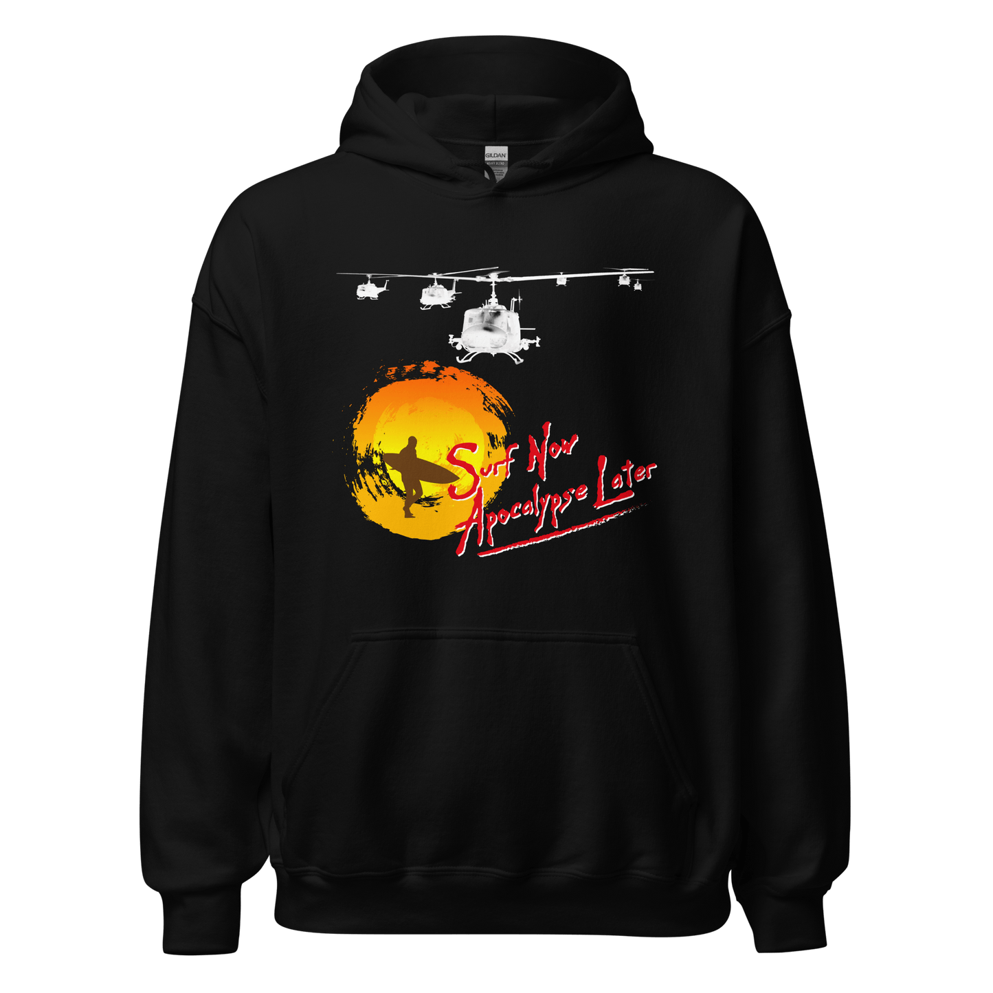 Surf Now Apocalypse Later Surfing Hoodie - 8 Colours - Unisex - Mooving Merch