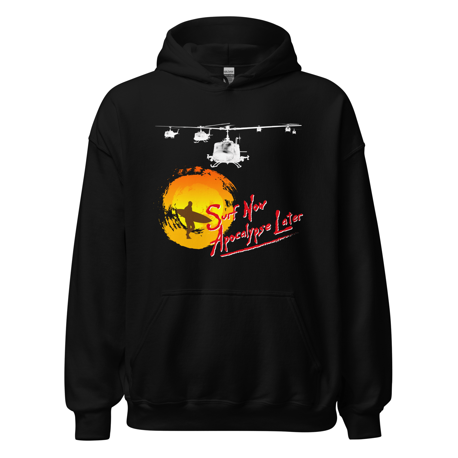 Surf Now Apocalypse Later Surfing Hoodie - 8 Colours - Unisex - Mooving Merch