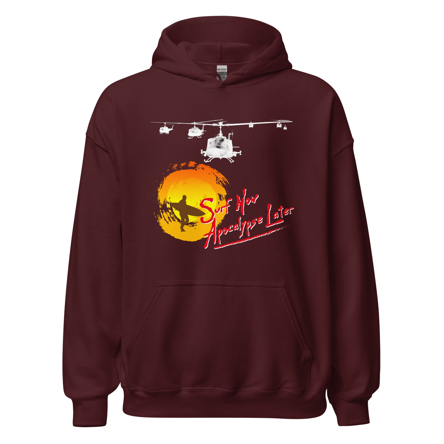 Surf Now Apocalypse Later Surfing Hoodie - 8 Colours - Unisex - Mooving Merch