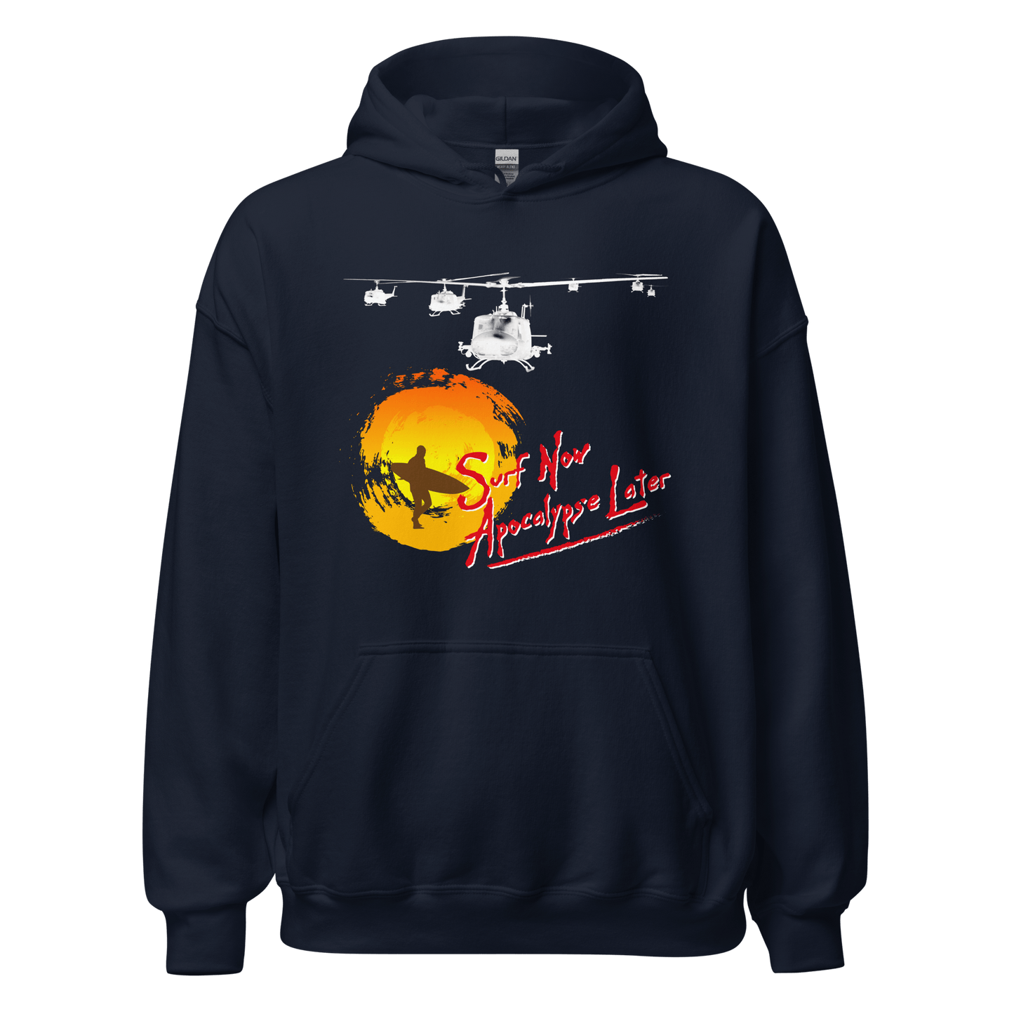 Surf Now Apocalypse Later Surfing Hoodie - 8 Colours - Unisex - Mooving Merch