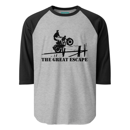 The Great Escape Movie 3/4 Sleeve Raglan Shirt - 6 Colours - XS to 2XL - Mooving Merch