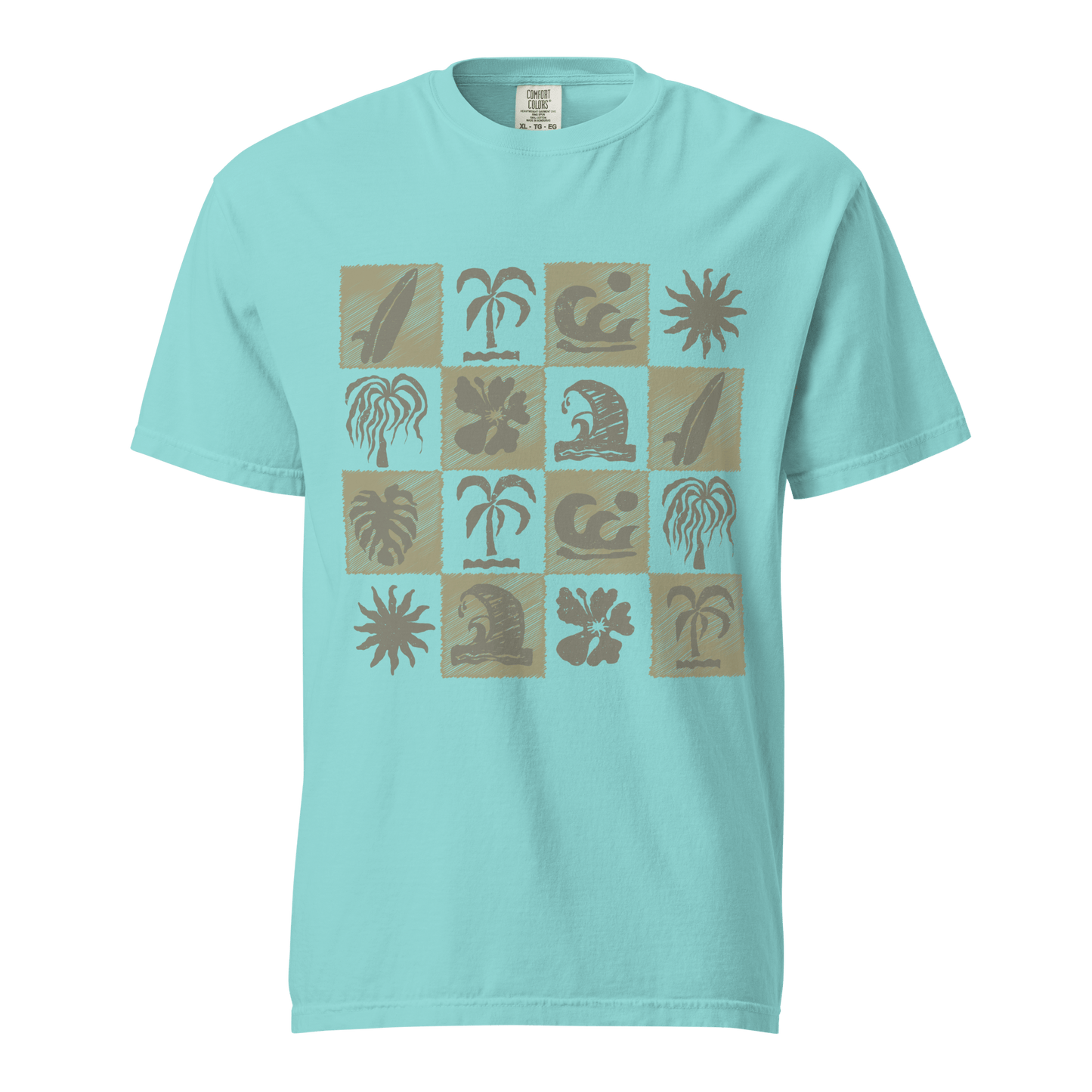 Tropical Surf Design Heavyweight Unisex T-Shirt - 10 Colors - Mooving Merch