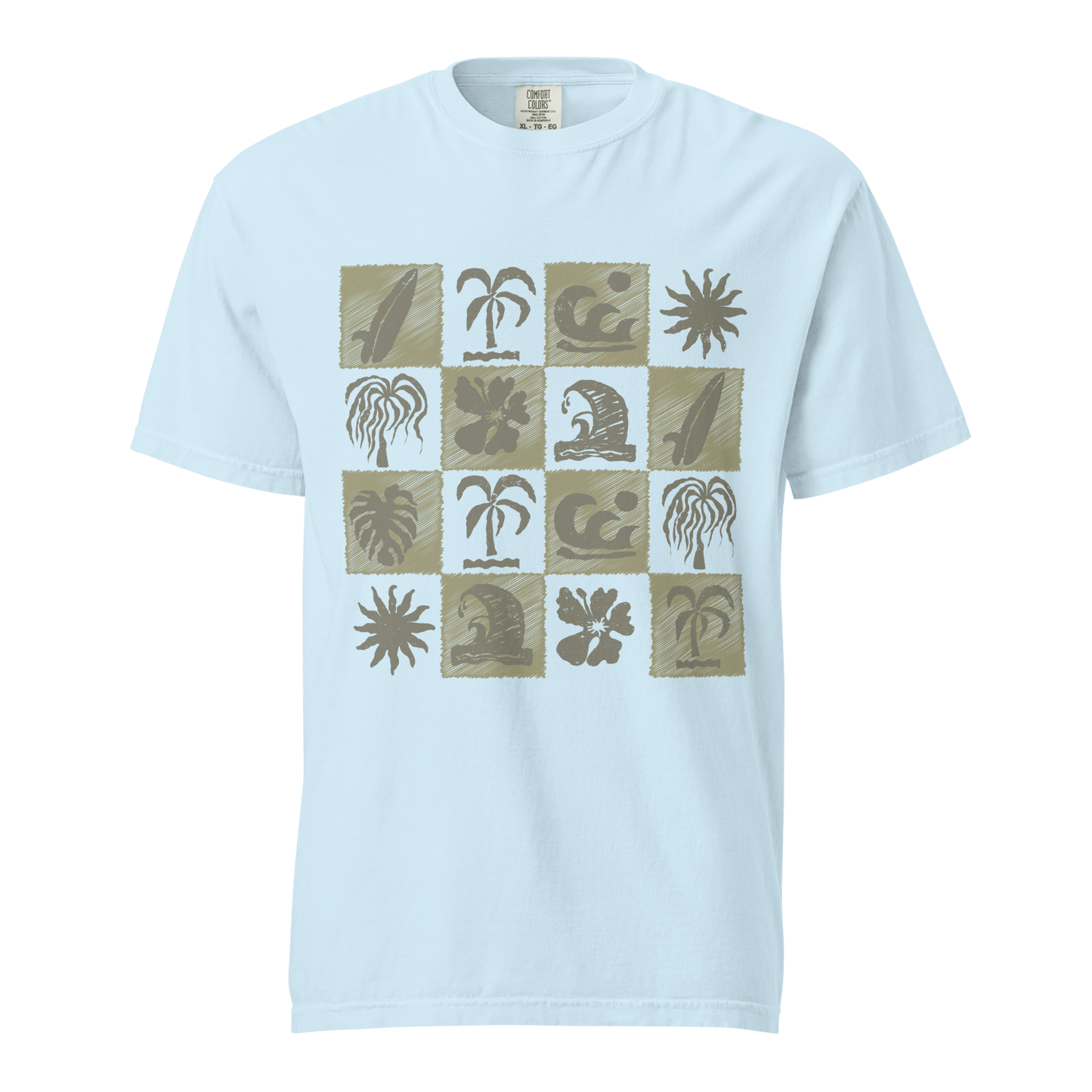 Tropical Surf Design Heavyweight Unisex T-Shirt - 10 Colors - Mooving Merch