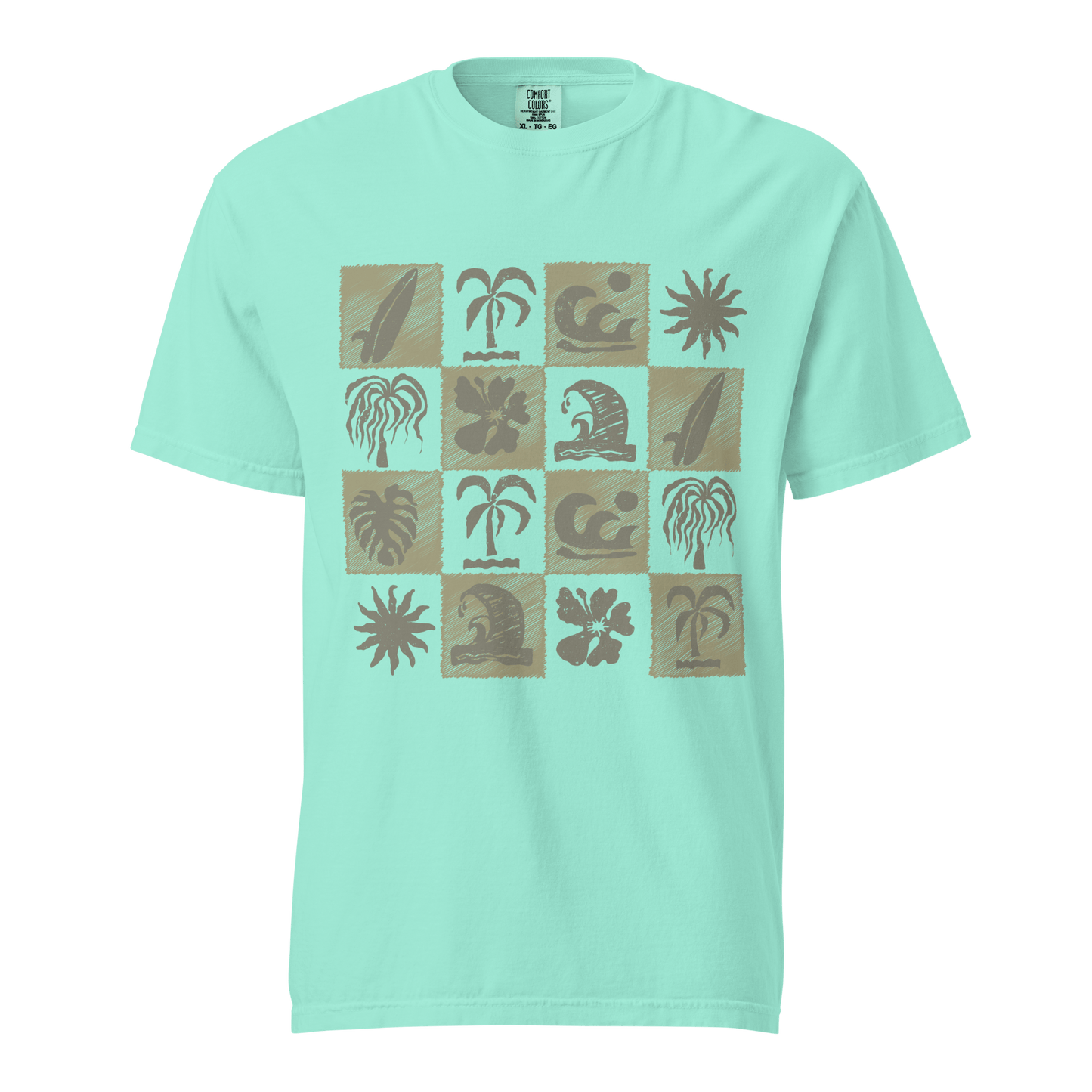 Tropical Surf Design Heavyweight Unisex T-Shirt - 10 Colors - Mooving Merch