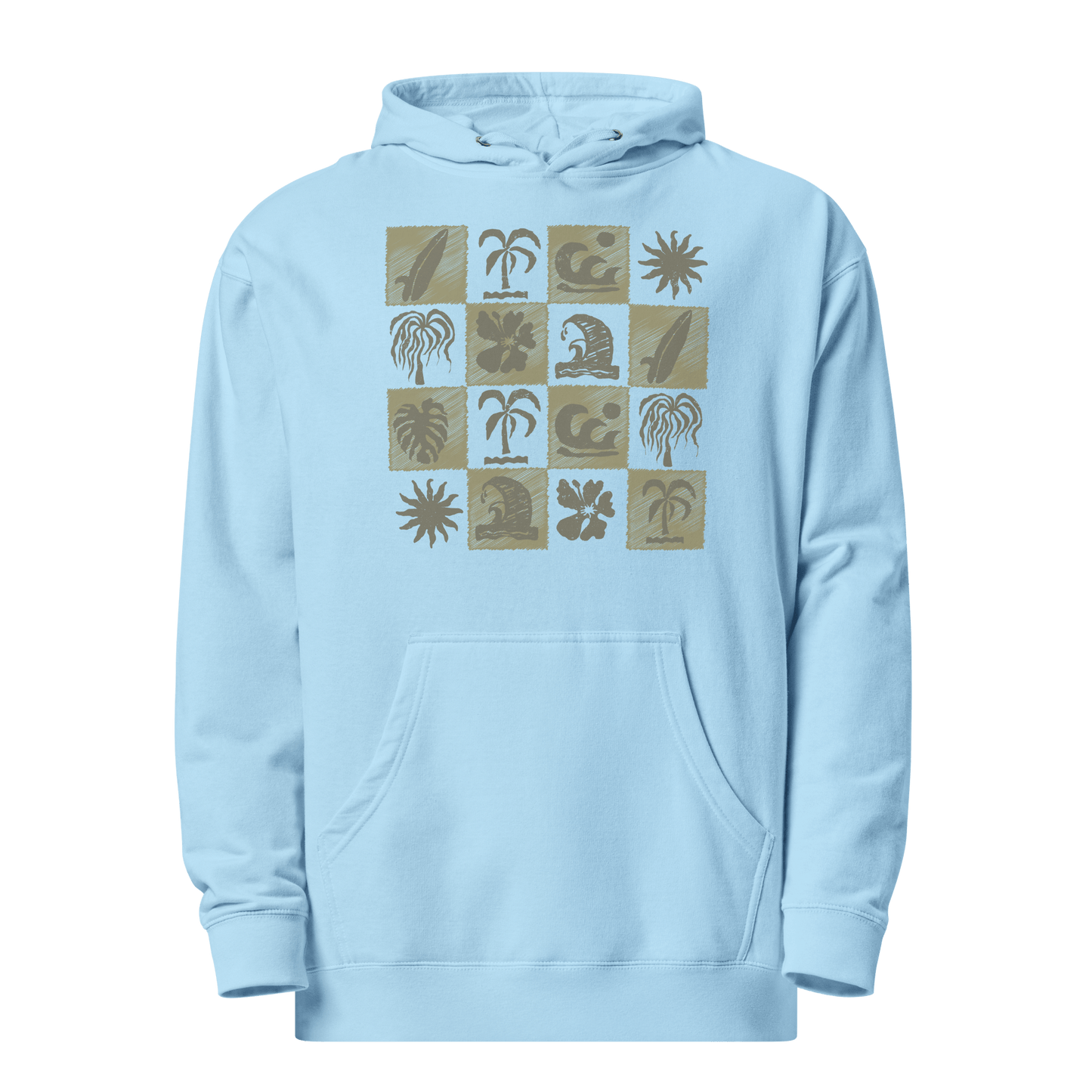 Tropical Surf Design Premium Mid - Weight Cotton Hoodie - Unisex - 6 Colors - Mooving Merch