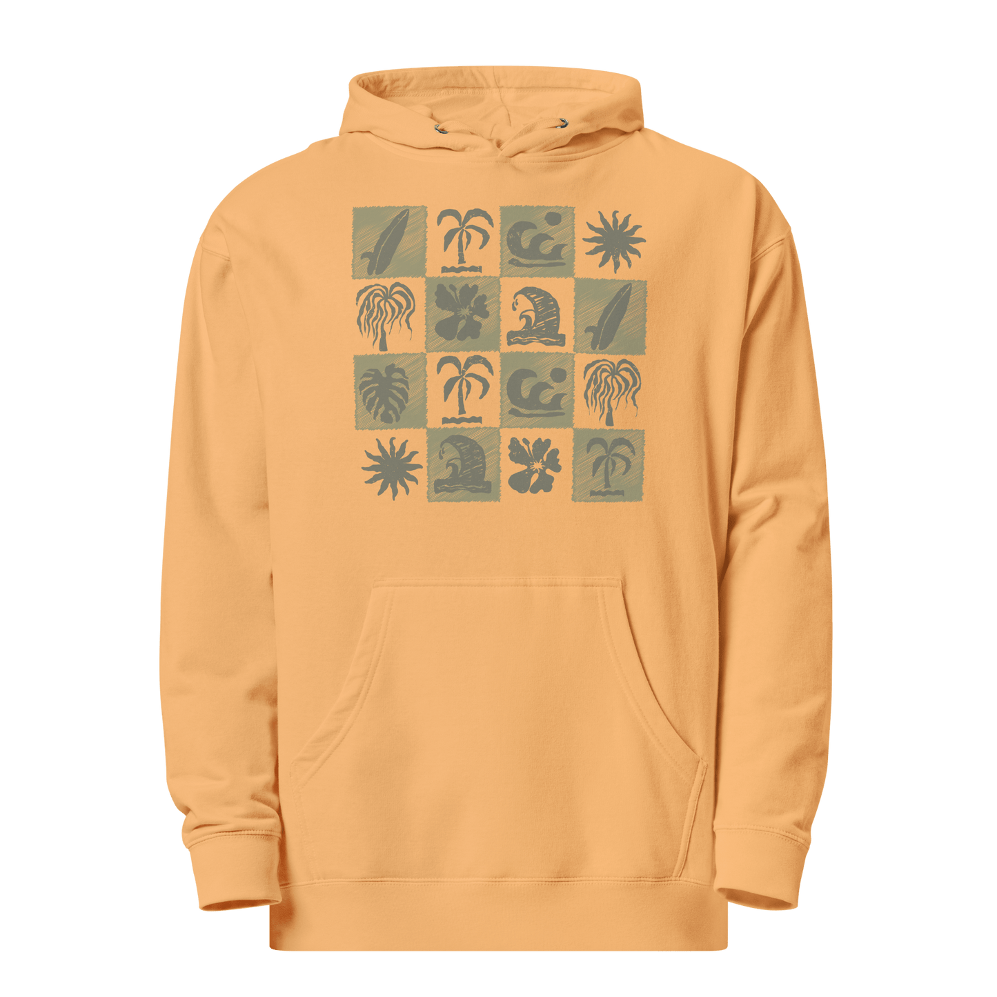 Tropical Surf Design Premium Mid - Weight Cotton Hoodie - Unisex - 6 Colors - Mooving Merch