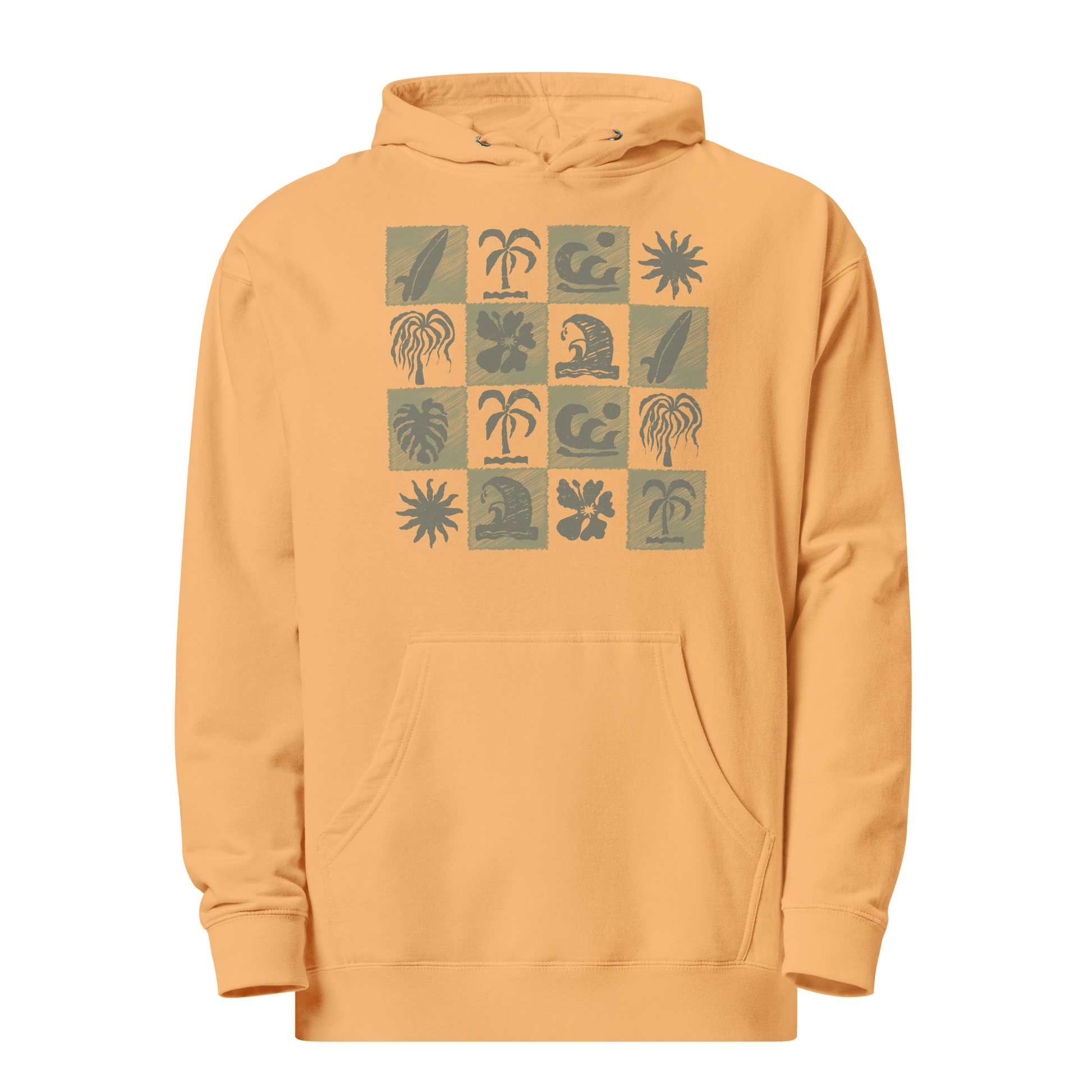 Tropical Surf Design Premium Mid - Weight Cotton Hoodie - Unisex - 6 Colors - Mooving Merch