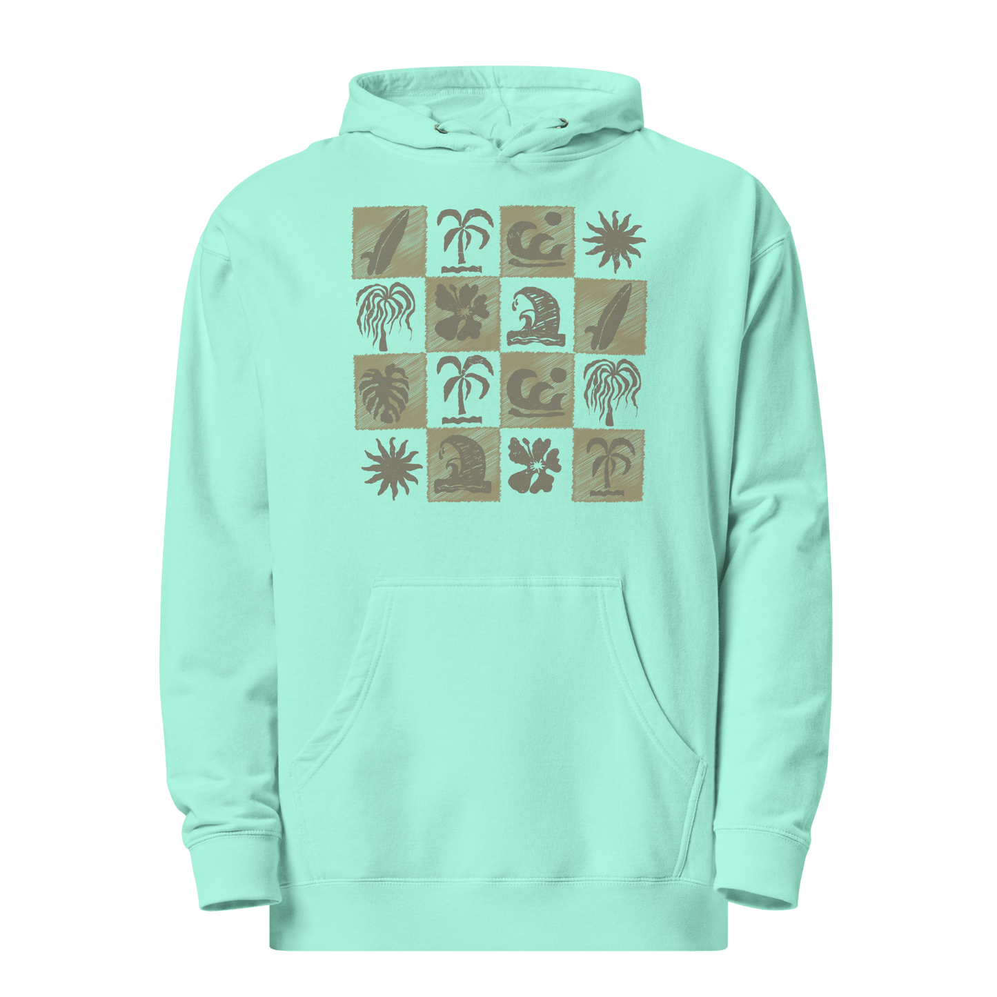 Tropical Surf Design Premium Mid - Weight Cotton Hoodie - Unisex - 6 Colors - Mooving Merch