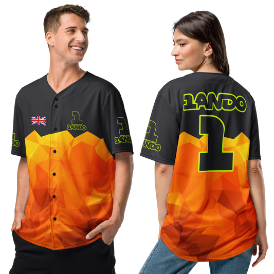 Lando Norris #1 McLaren F1 Racing Team Baseball Jersey - Unisex