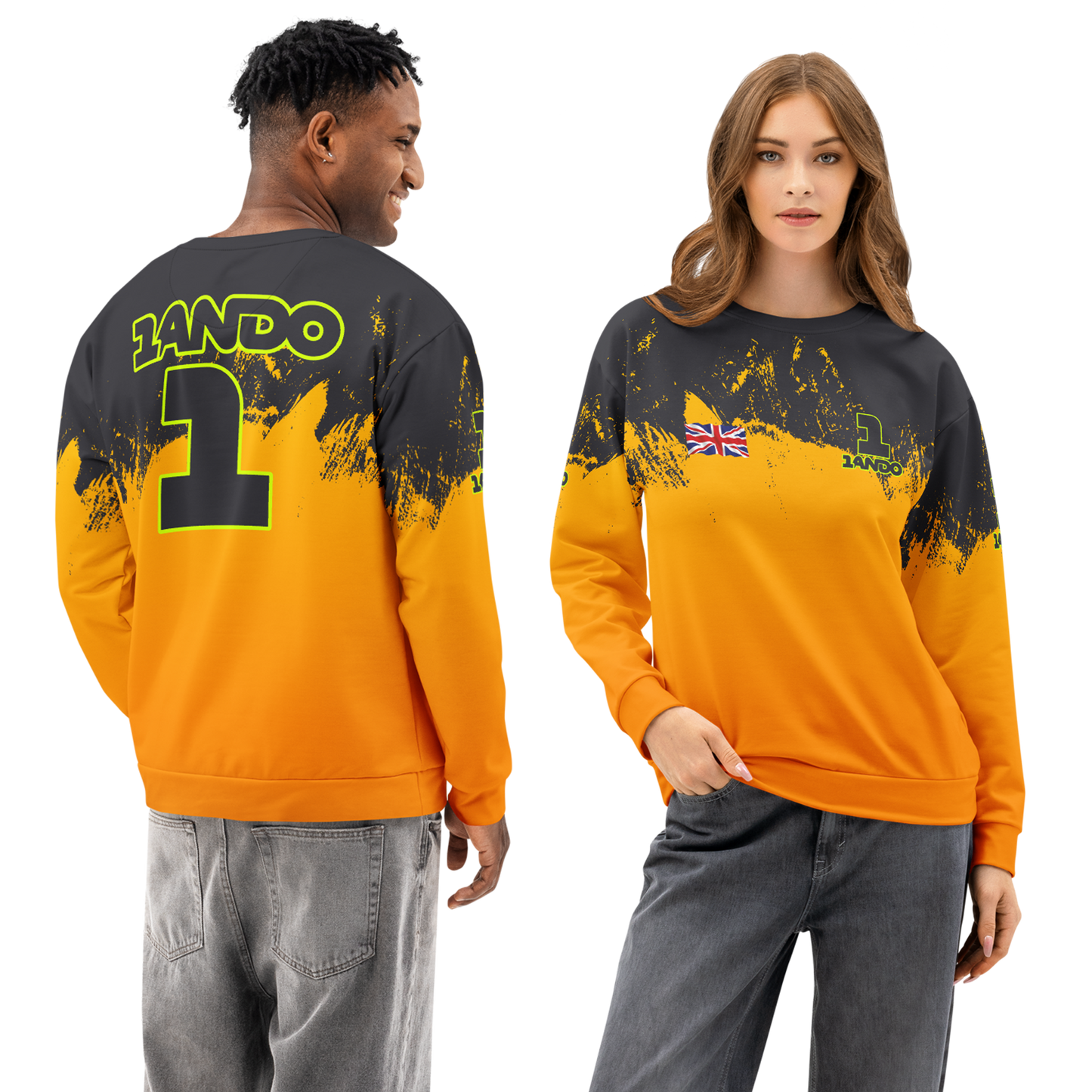 Lando Norris #1 McLaren F1 Racing Team Cotton Sweatshirt - Unisex