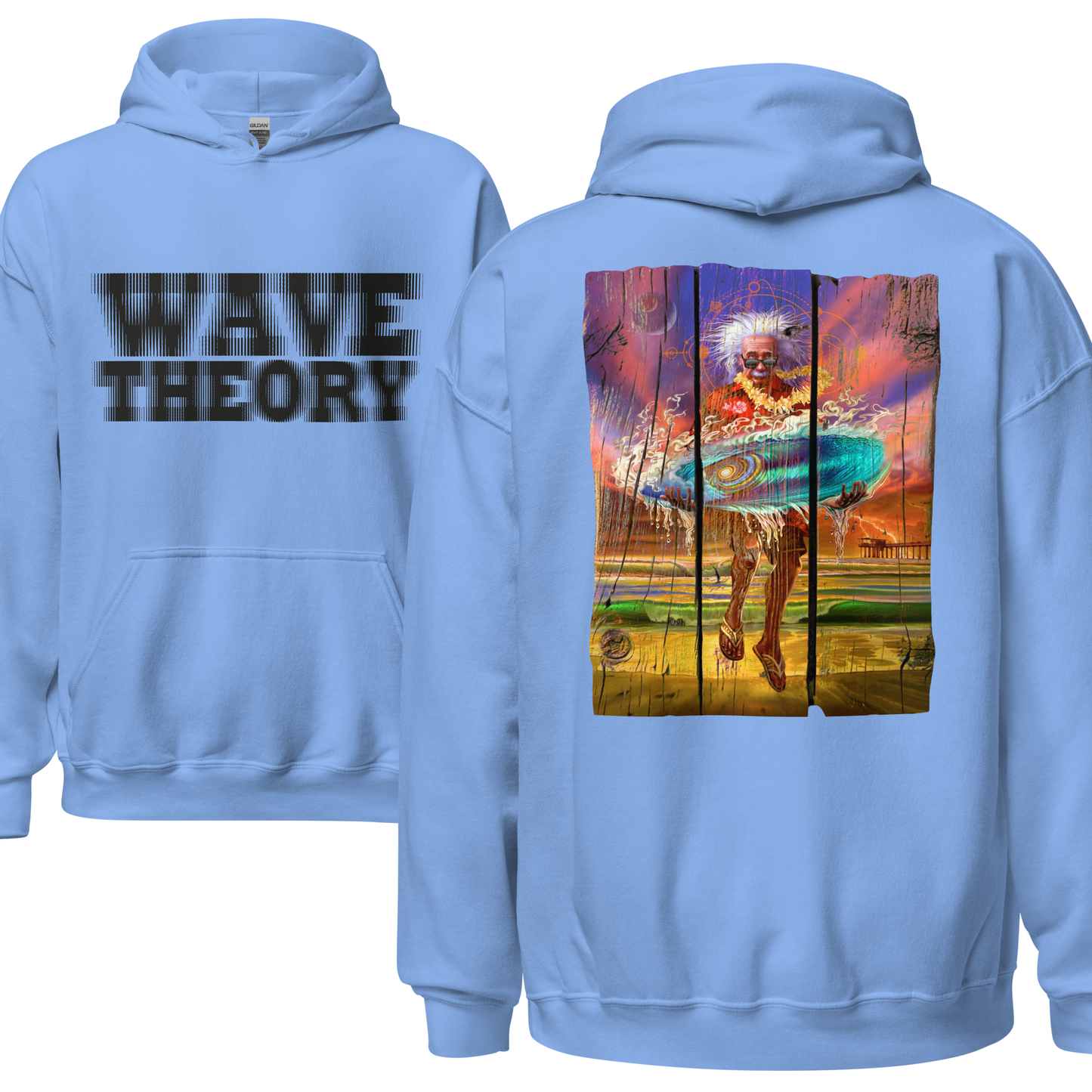 Wave Theory Einstein Themed Surf Hoodie - 7 Colours - S to 5XL