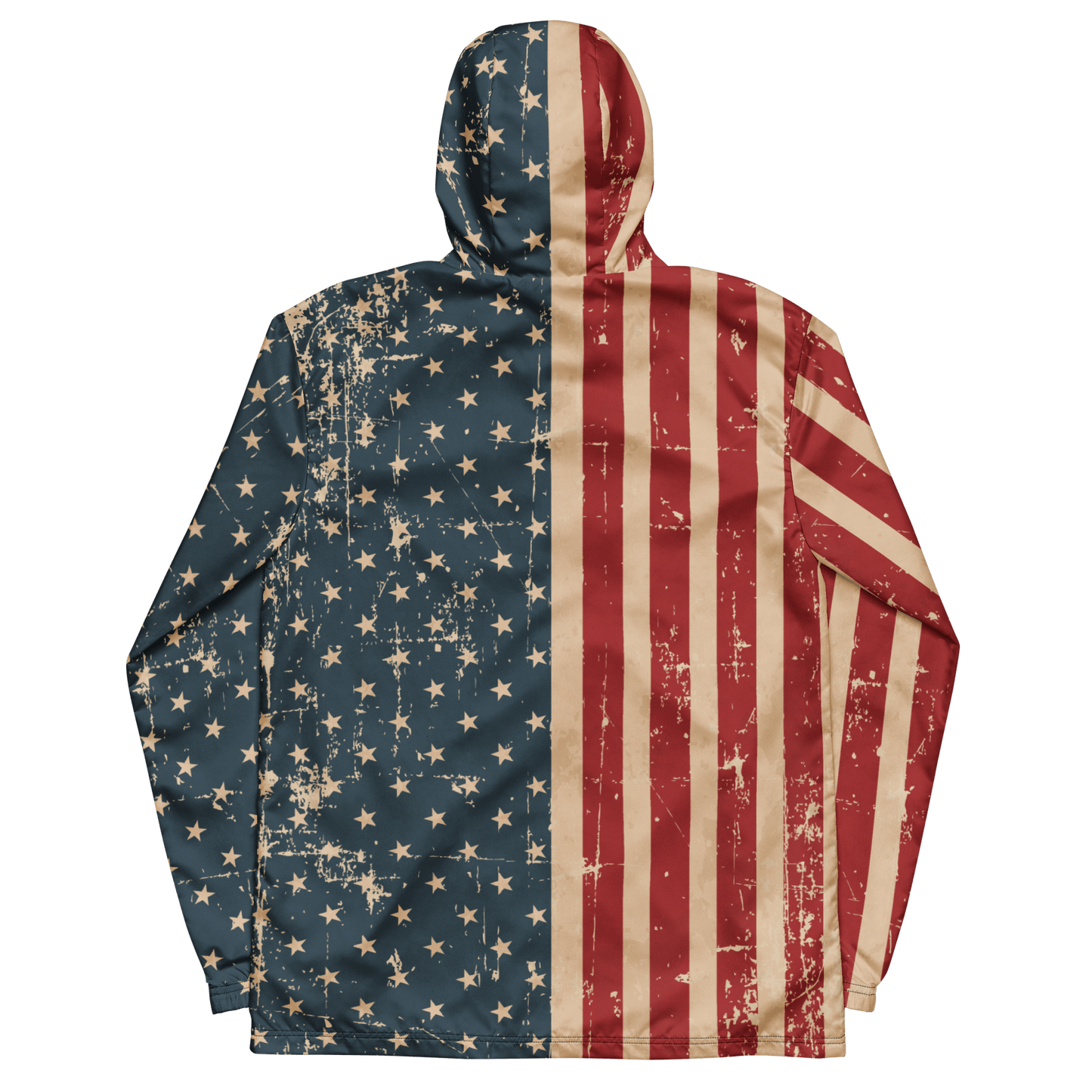Vintage American Flag Printed Men's Windbreaker - XS - 3XL - Mooving Merch