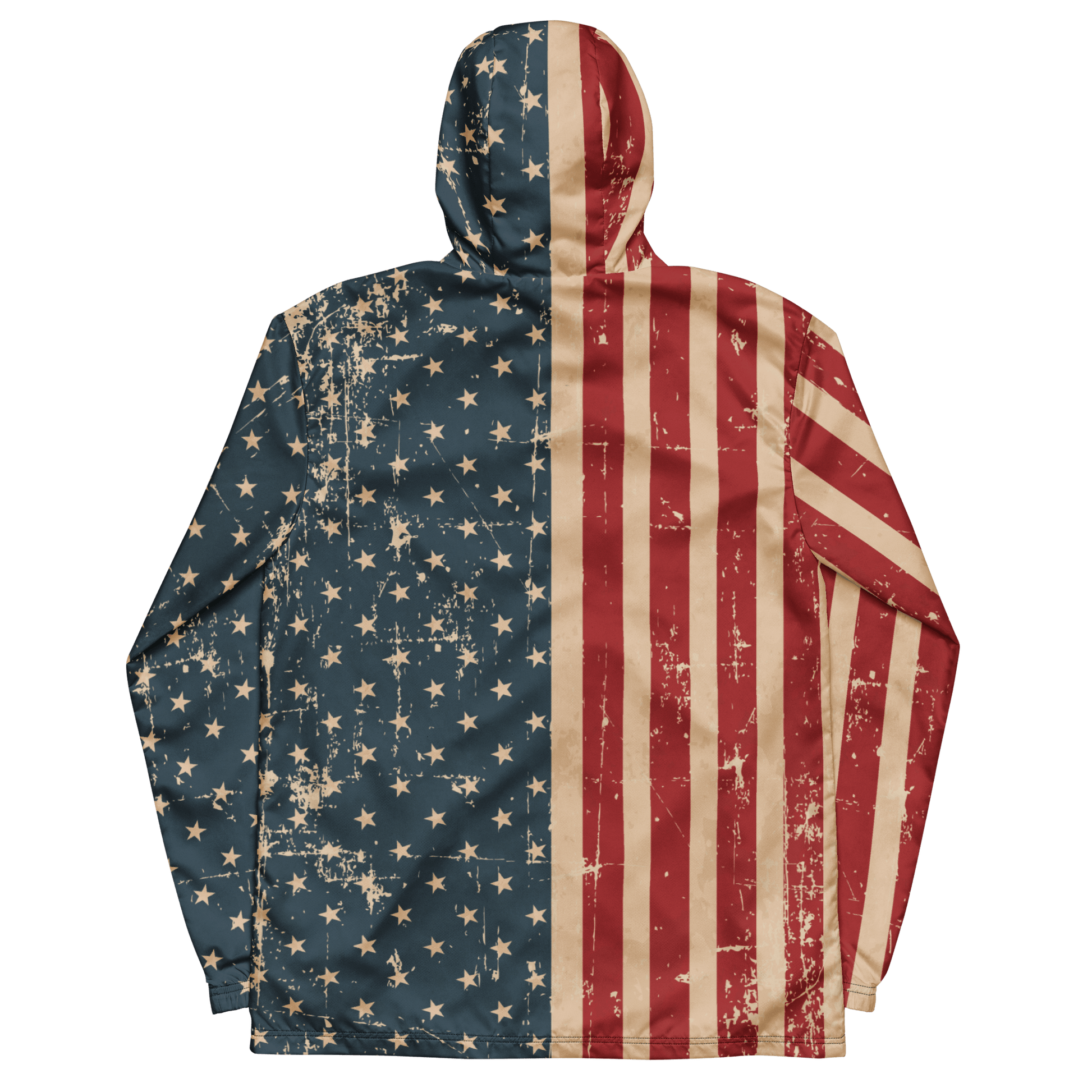 Vintage American Flag Printed Men's Windbreaker - XS - 3XL - Mooving Merch