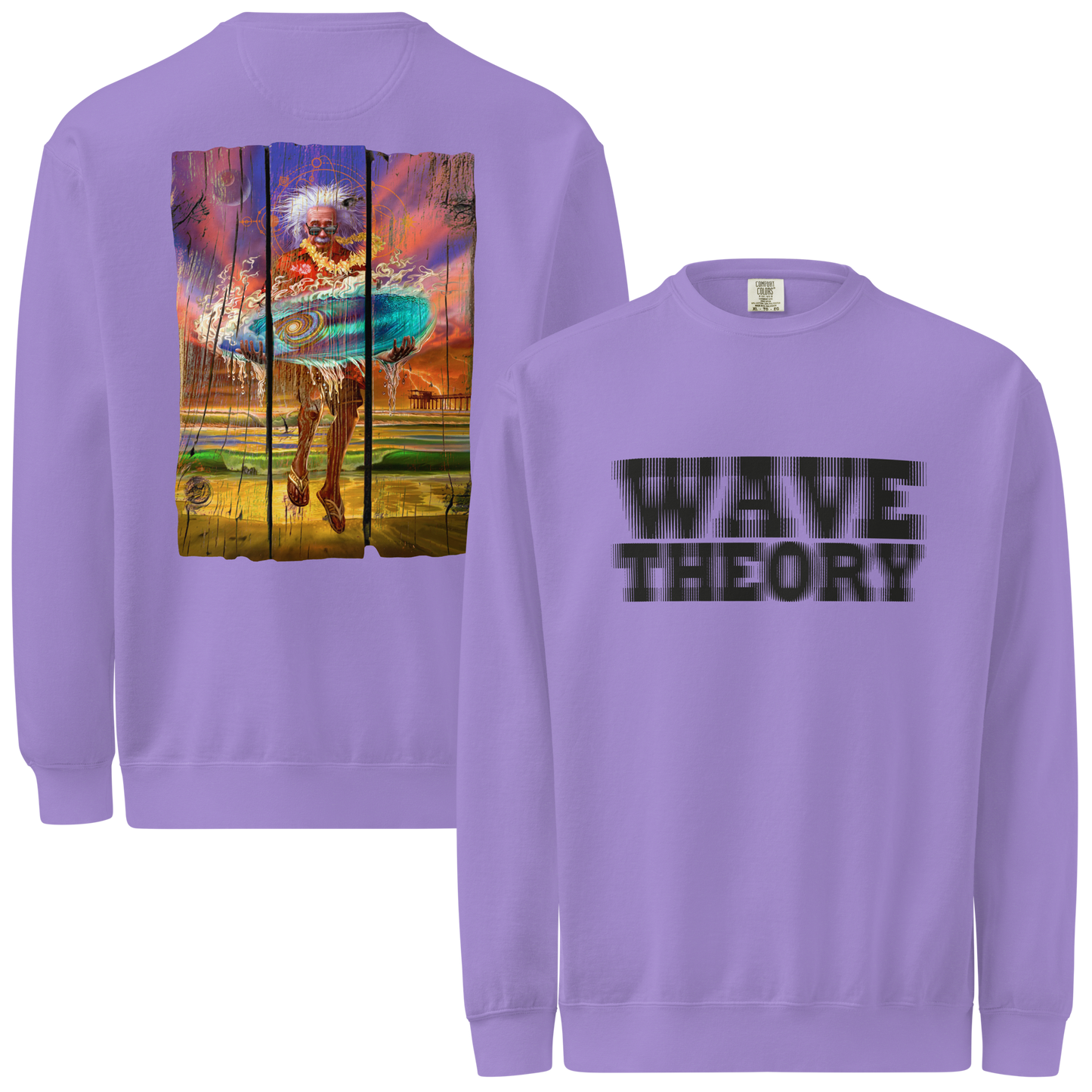 Wave Theory / Einstein Science & Surfing Sweatshirt - Unisex