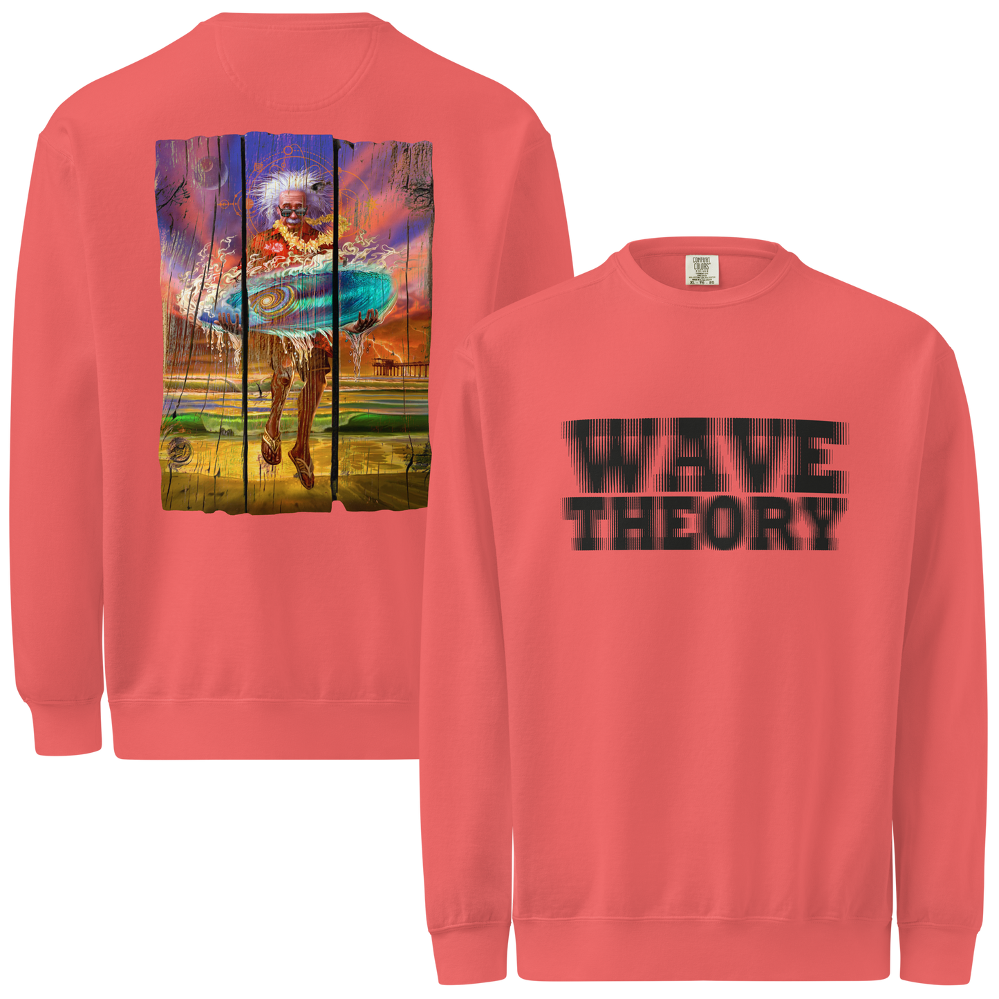 Wave Theory / Einstein Science & Surfing Sweatshirt - Unisex