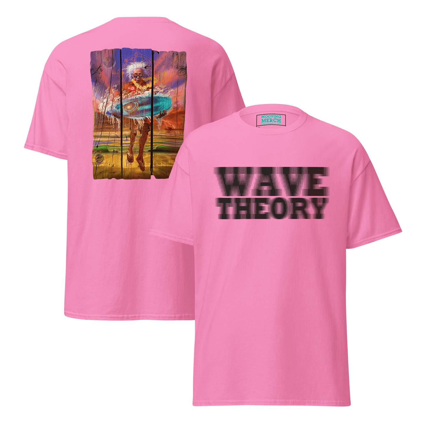 Wave Theory Einstein Themed Surf T-Shirt - 12 Cols! - S to 5XL - Mooving Merch