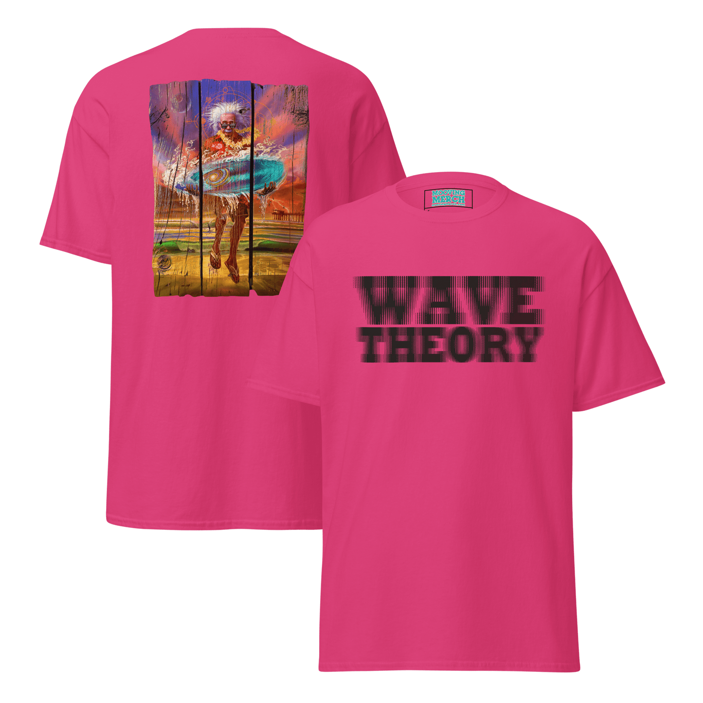 Wave Theory Einstein Themed Surf T-Shirt - 12 Cols! - S to 5XL - Mooving Merch