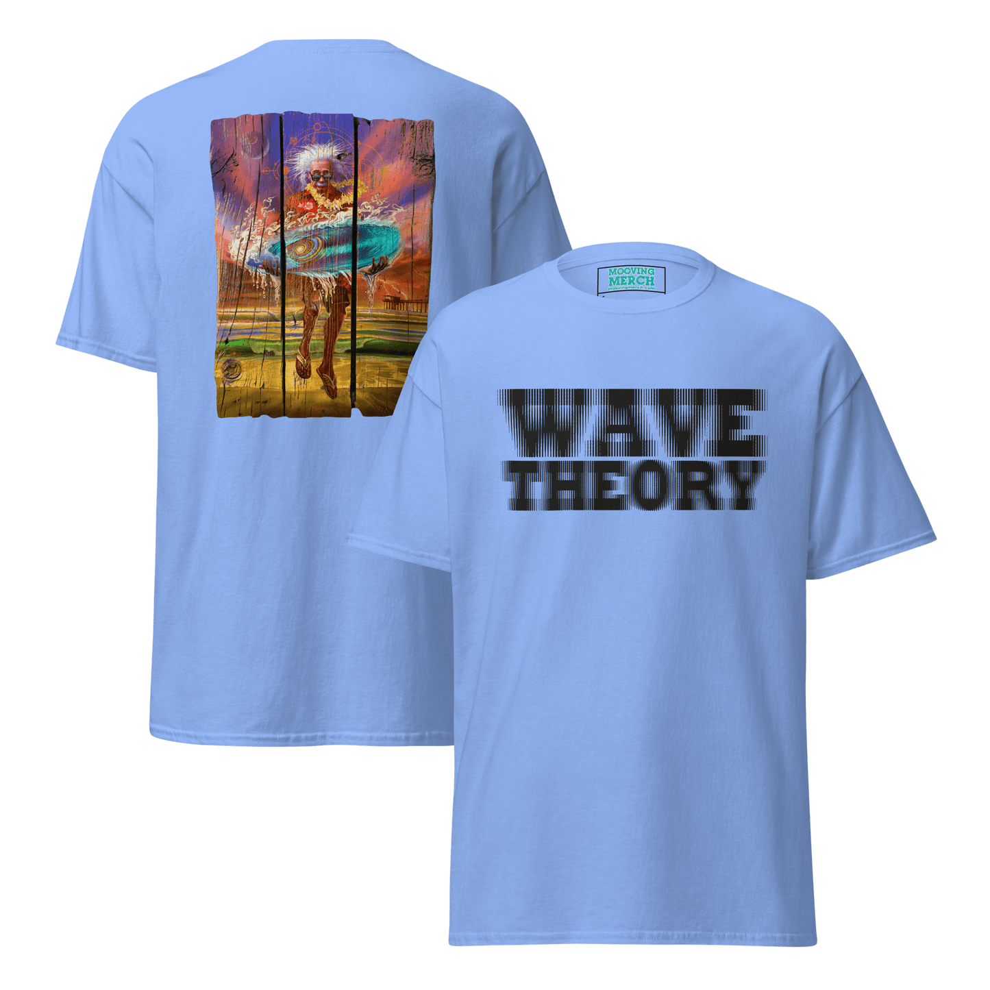 Wave Theory Einstein Themed Surf T-Shirt - 12 Cols! - S to 5XL - Mooving Merch