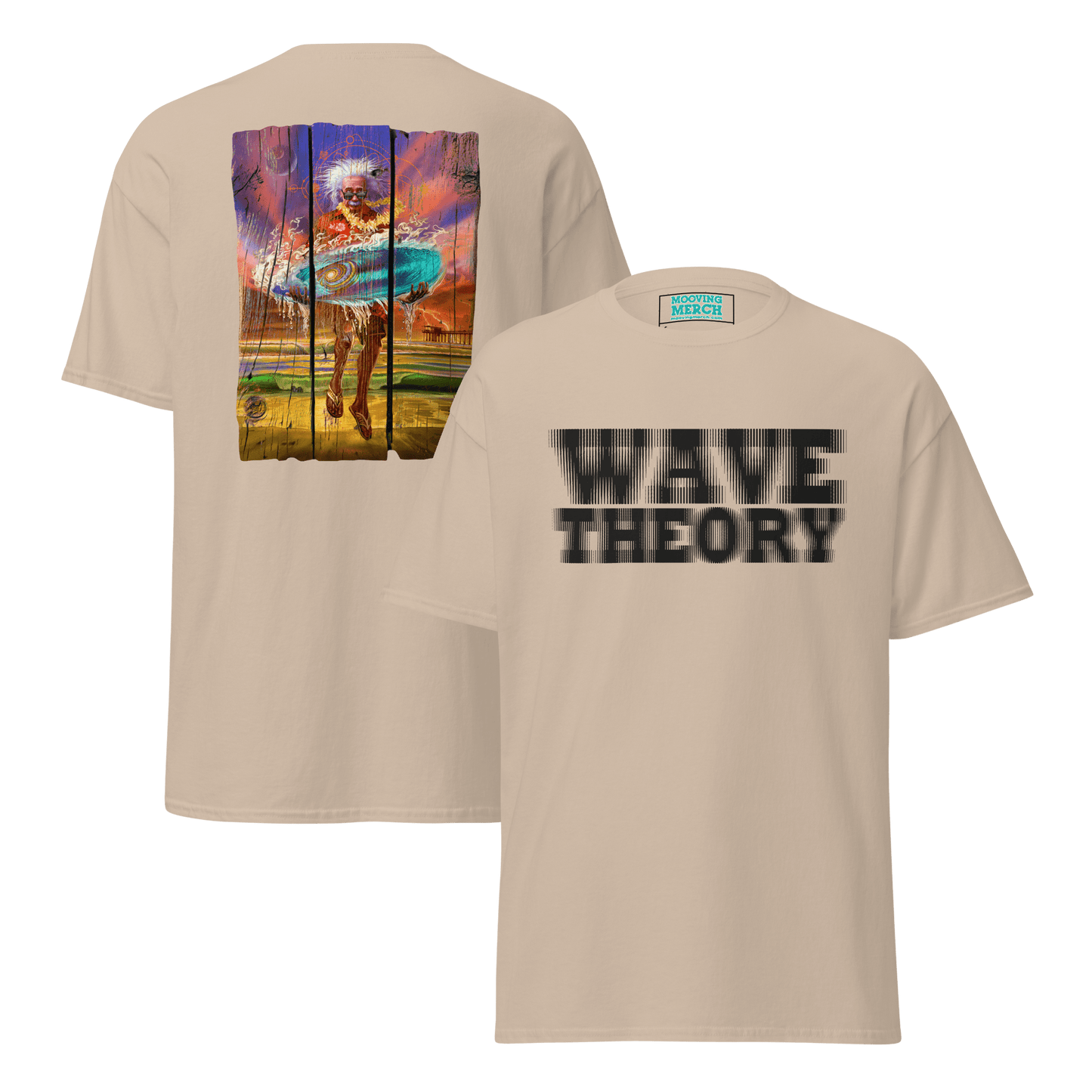 Wave Theory Einstein Themed Surf T-Shirt - 12 Cols! - S to 5XL - Mooving Merch